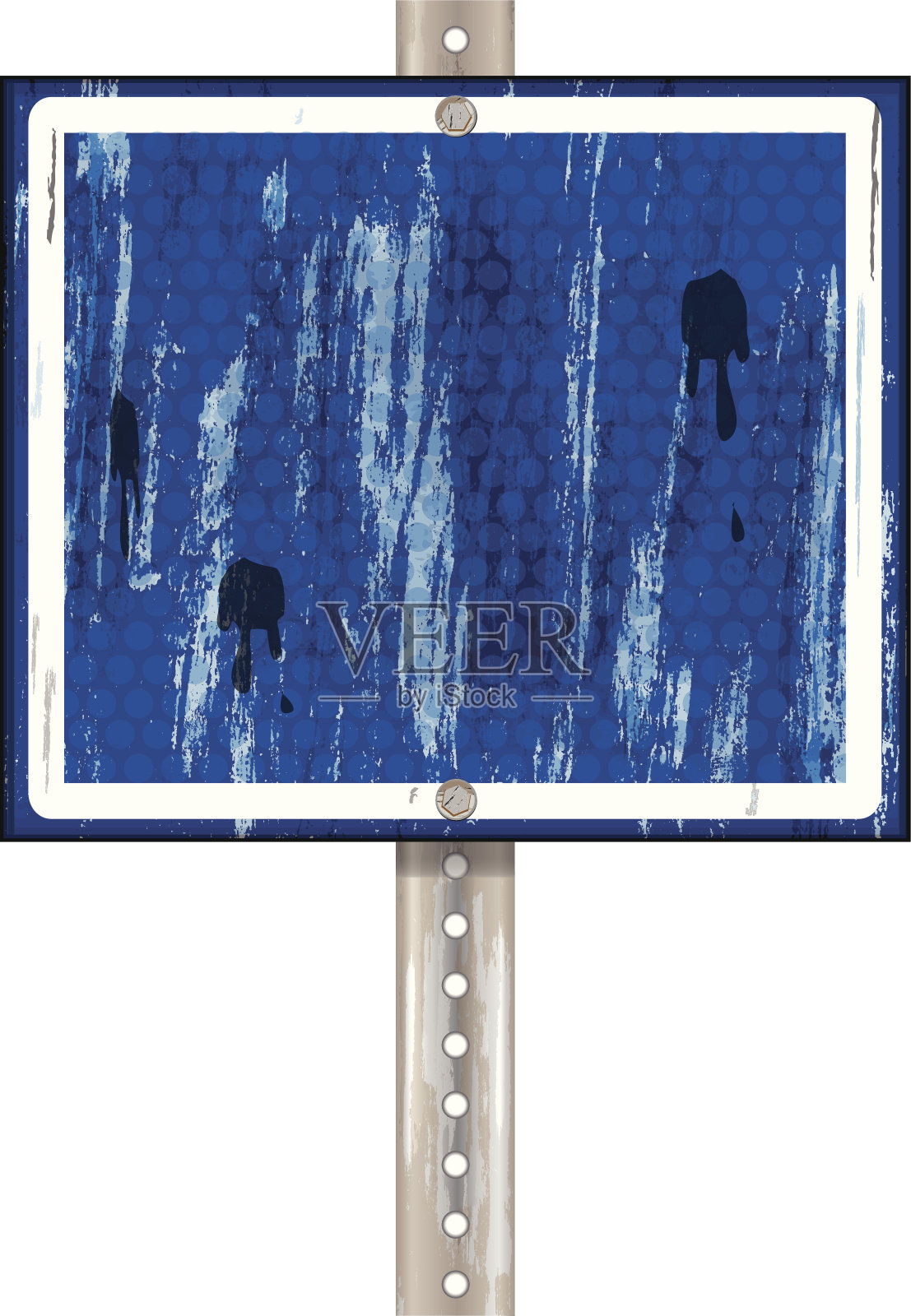 路标|蓝色配白色垃圾摇滚插画图片素材