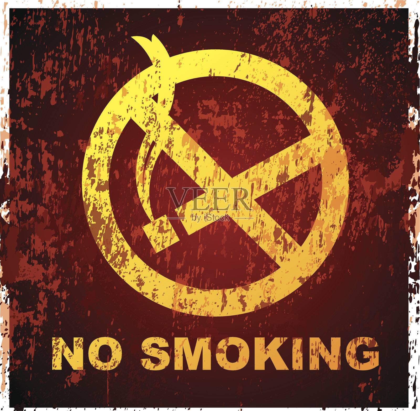 禁止吸烟标志插画图片素材