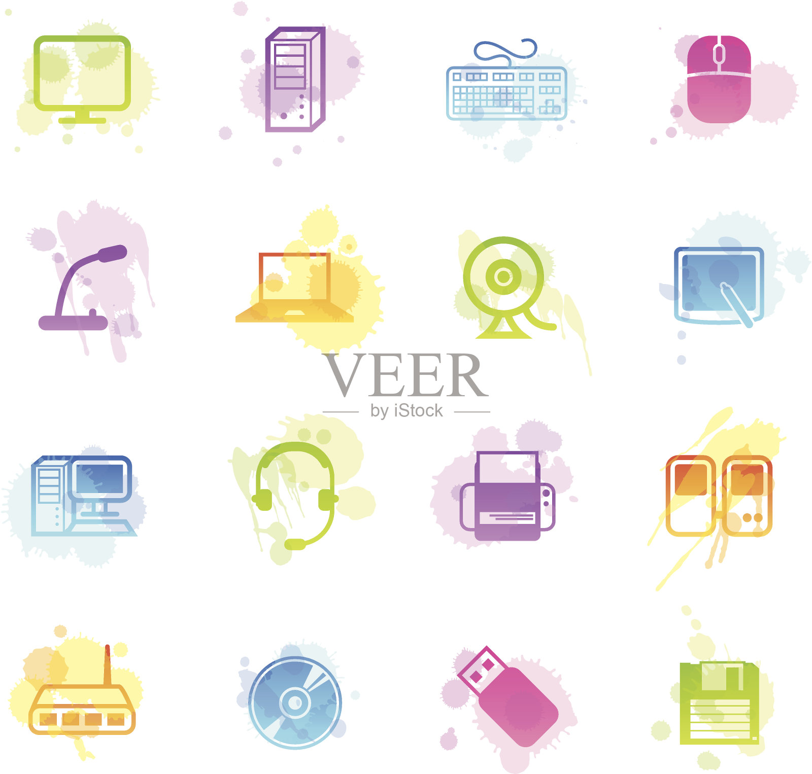 污点图标-电脑和外设插画图片素材