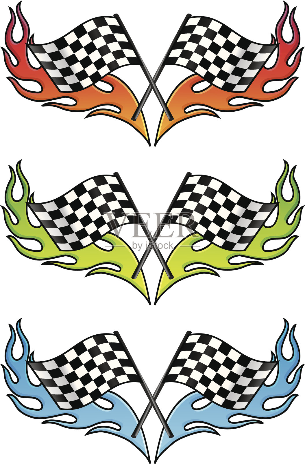 热方格旗设计元素图片