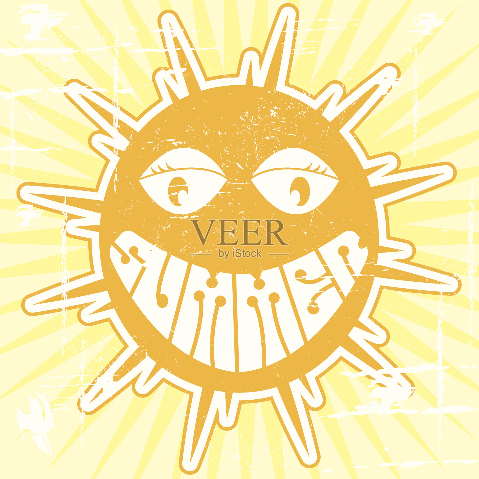 夏日时光，生活轻松自在插画图片素材