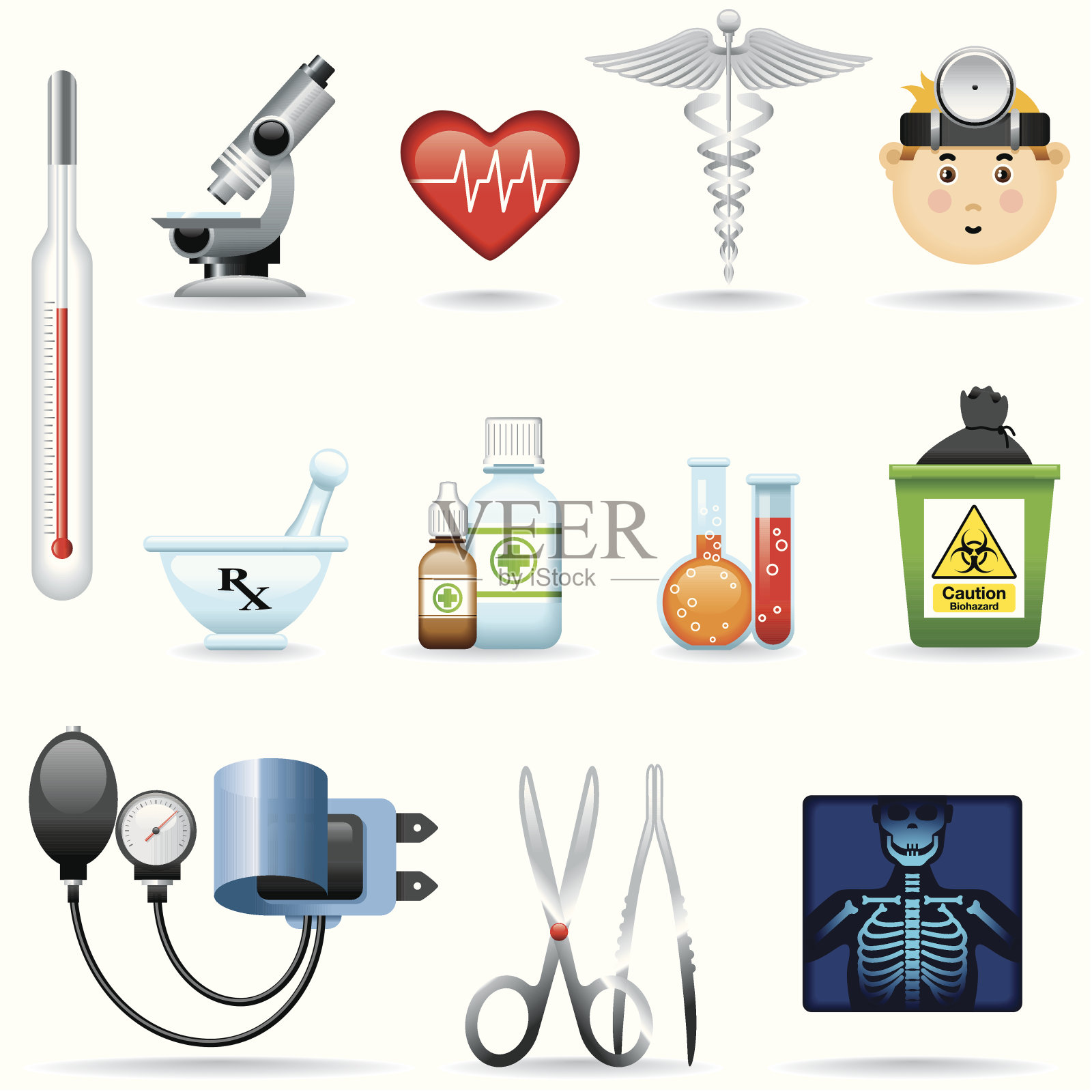 图标集,医学插画图片素材