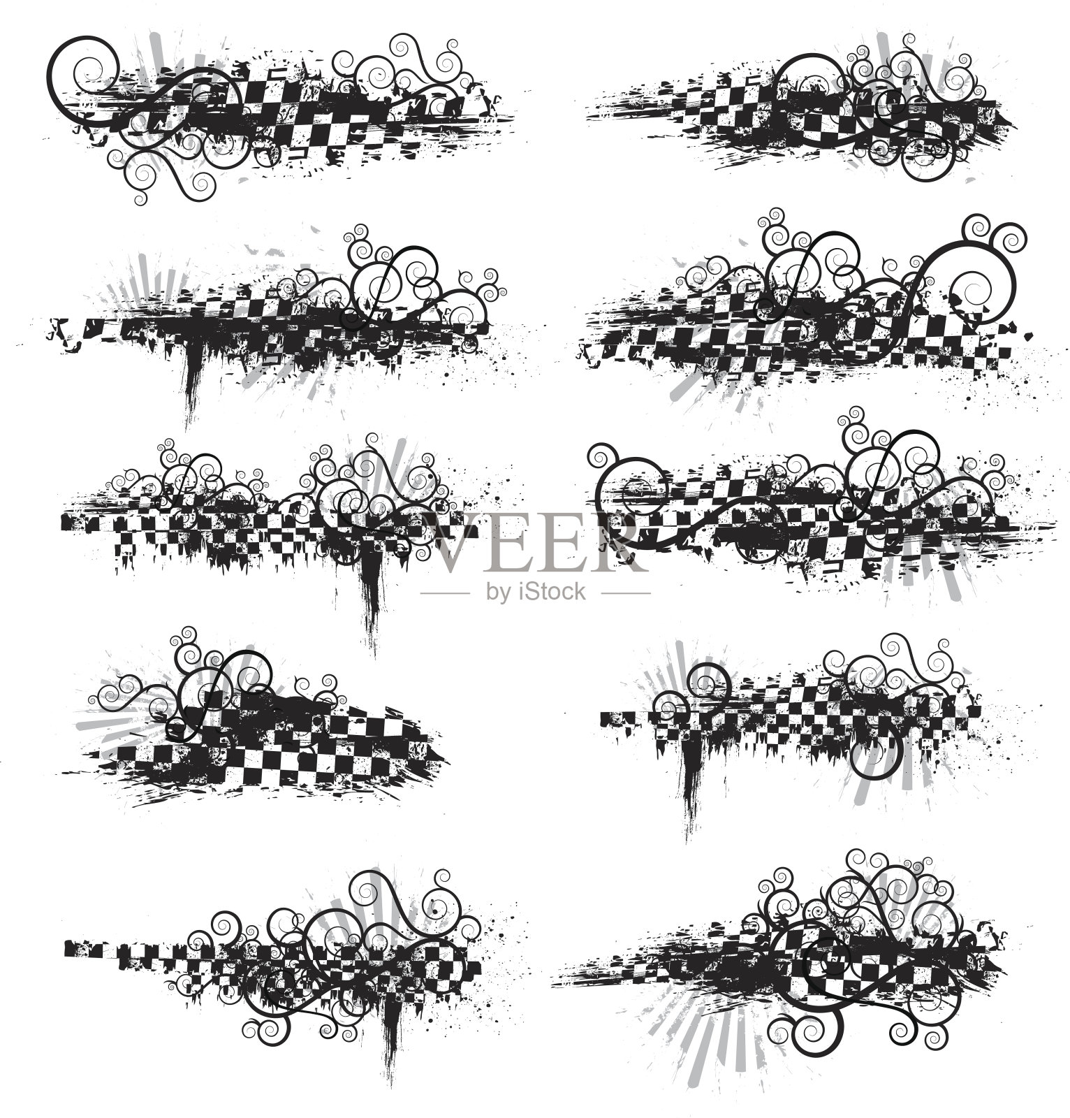 网纹蓬勃发展设计元素图片