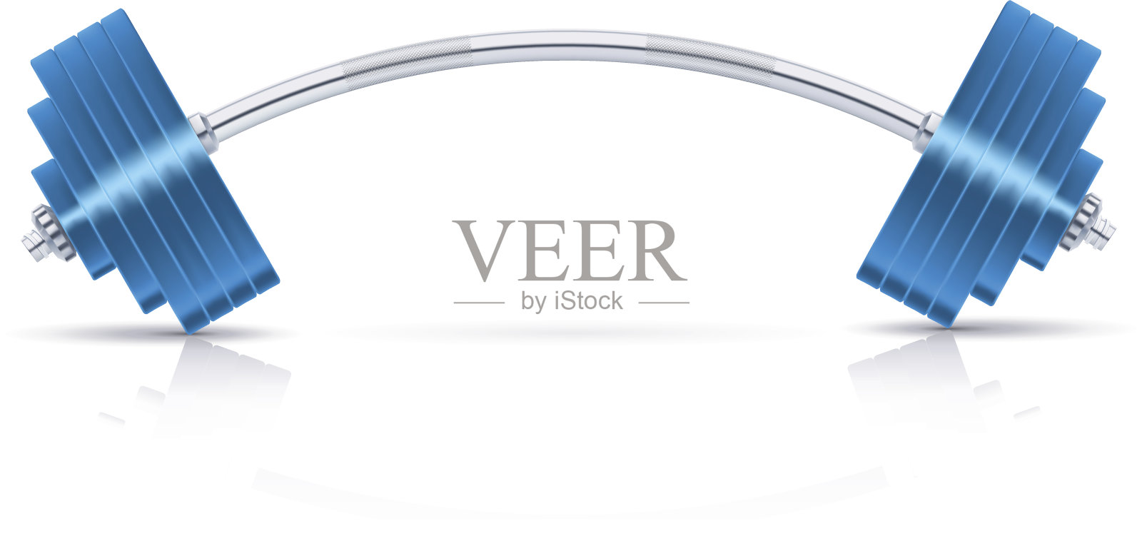 弯曲杠铃设计元素图片