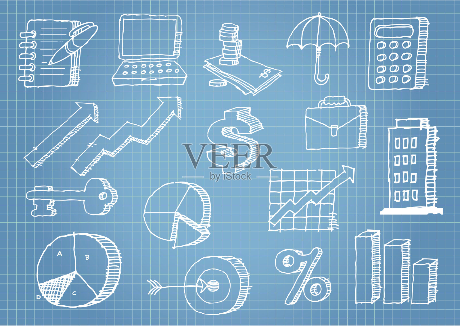 商业和金融图标插画图片素材