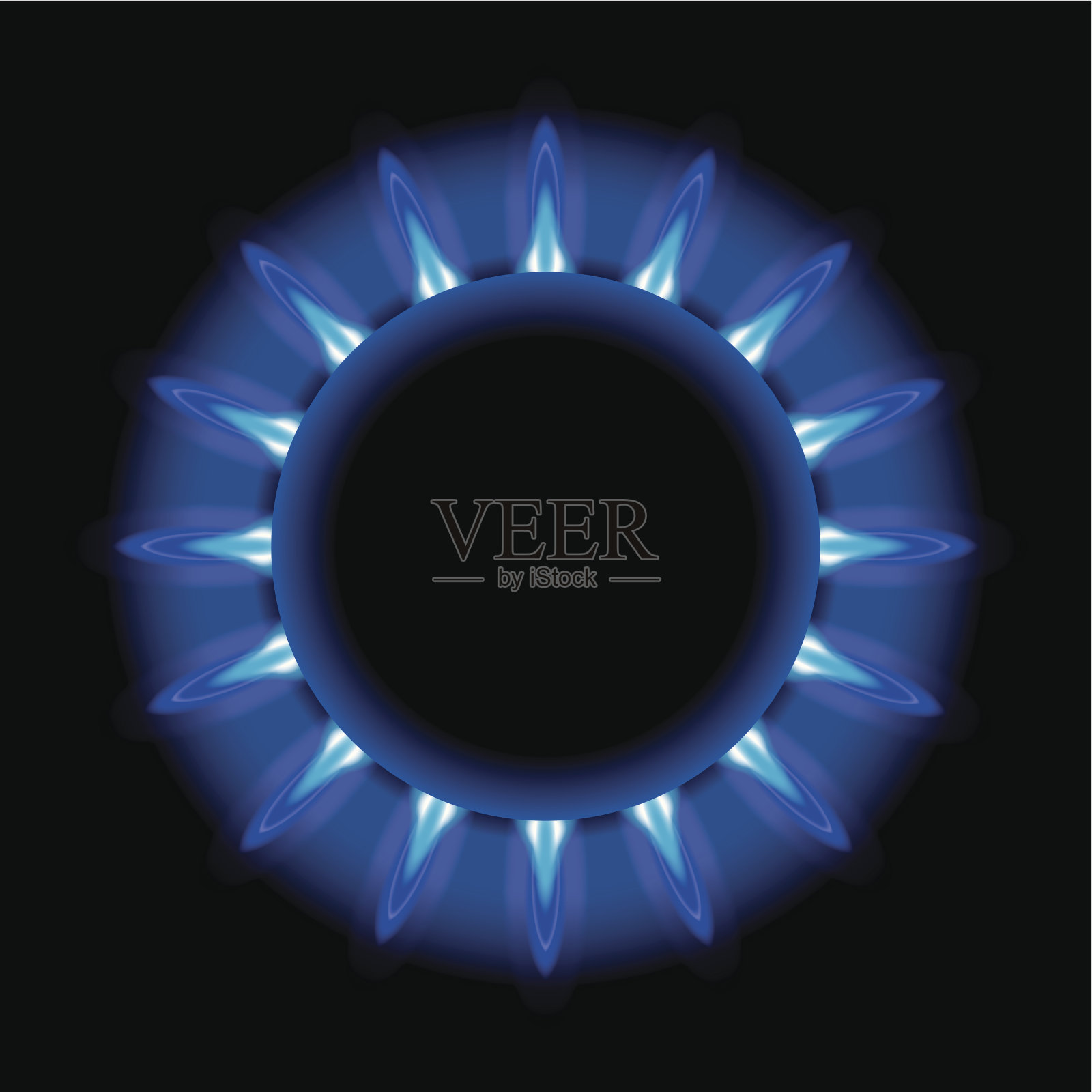 蓝色烈焰插画图片素材