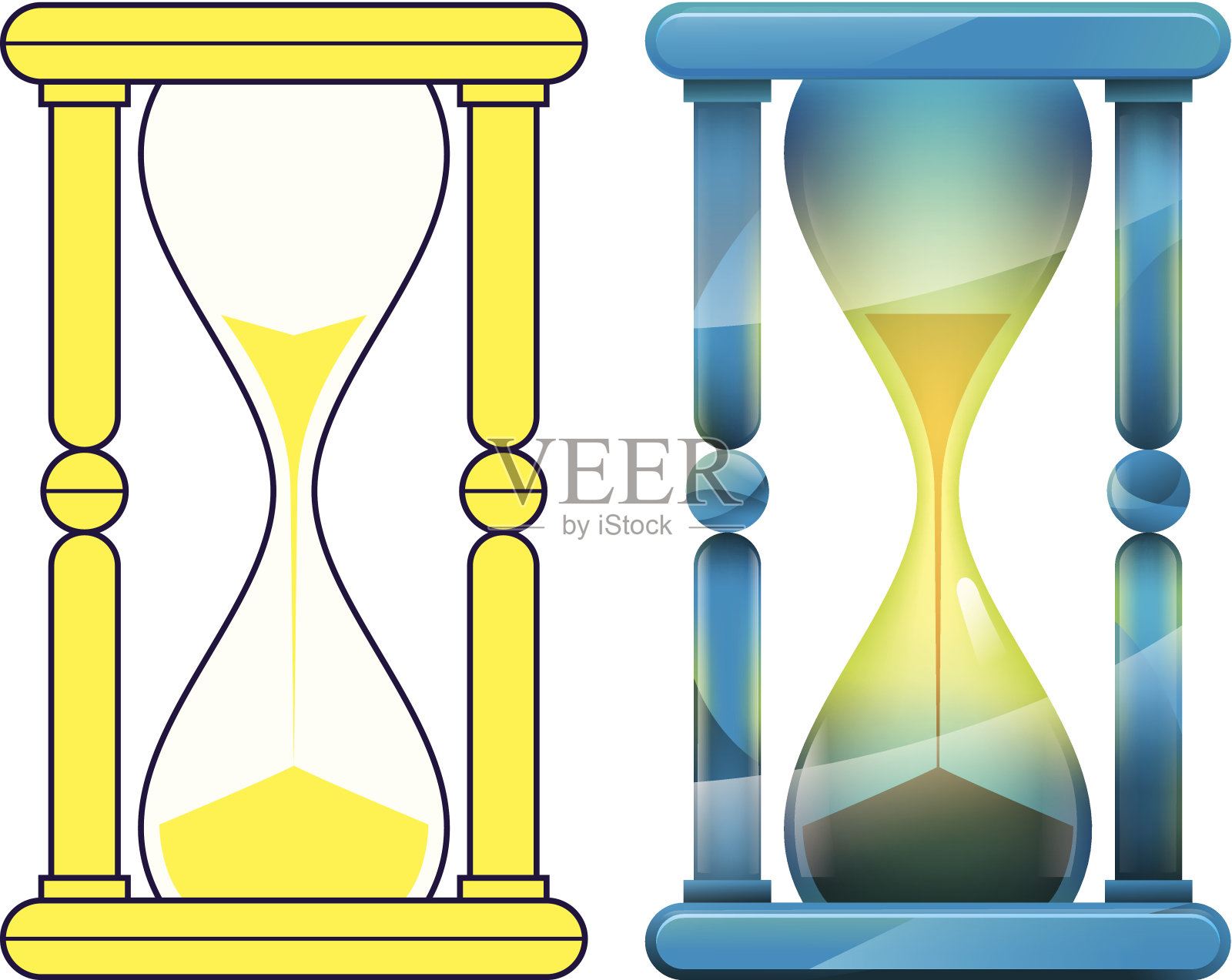 沙漏插画图片素材