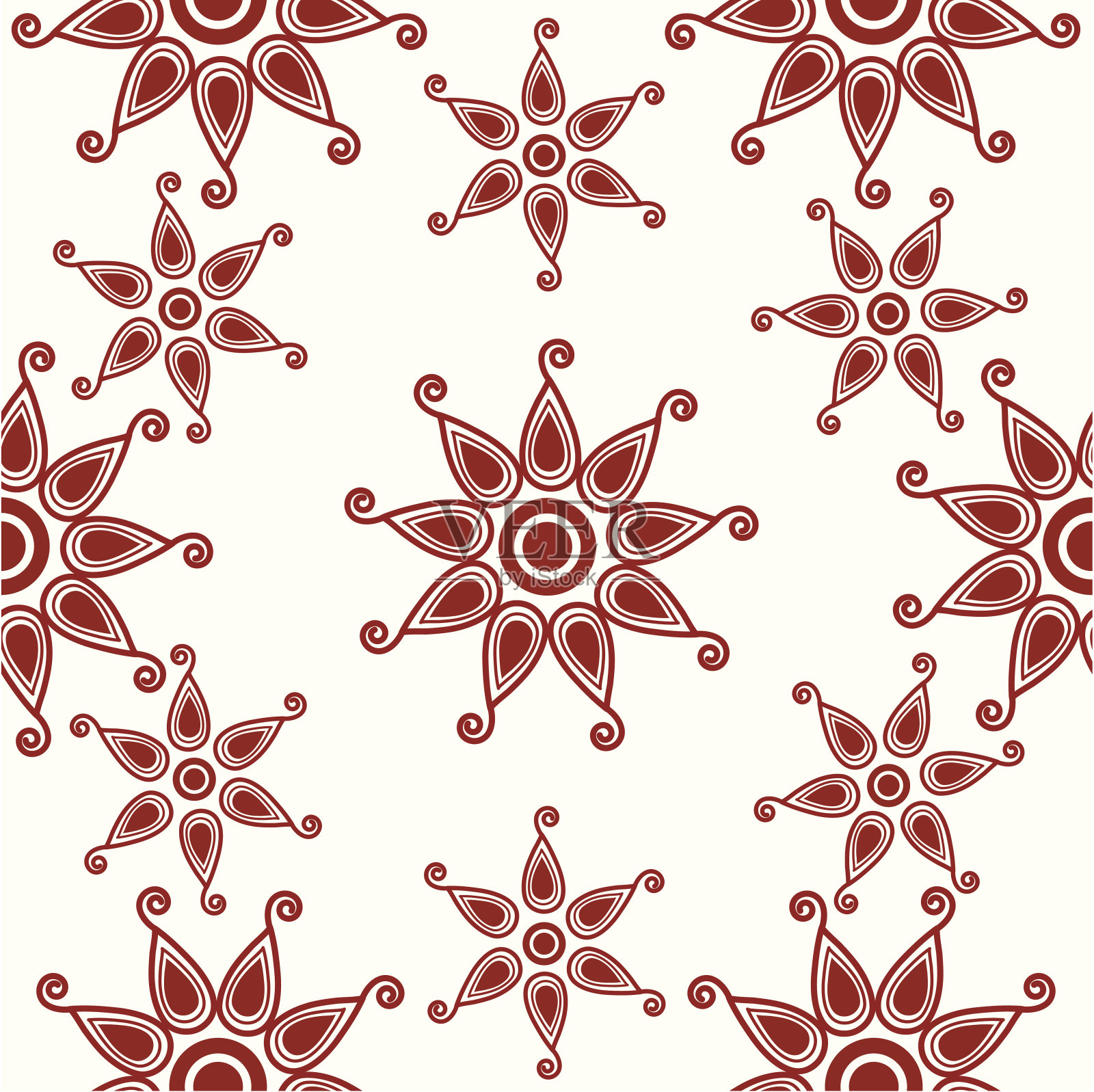 指甲花无缝插画图片素材