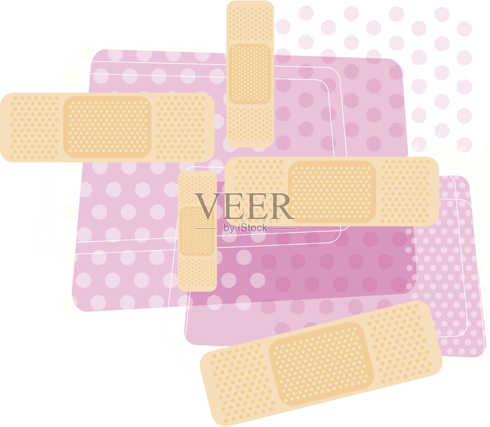 医疗绷带插画图片素材