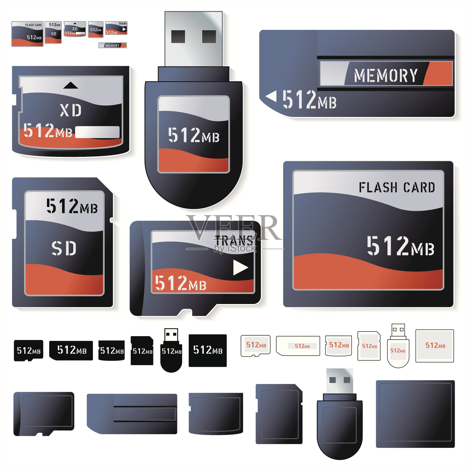 闪卡512 mb插画图片素材