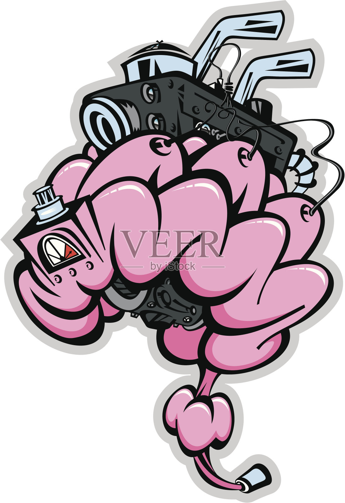 智力/马力插画图片素材