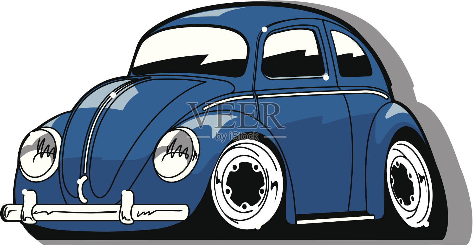 老式德国Car-toon插画图片素材