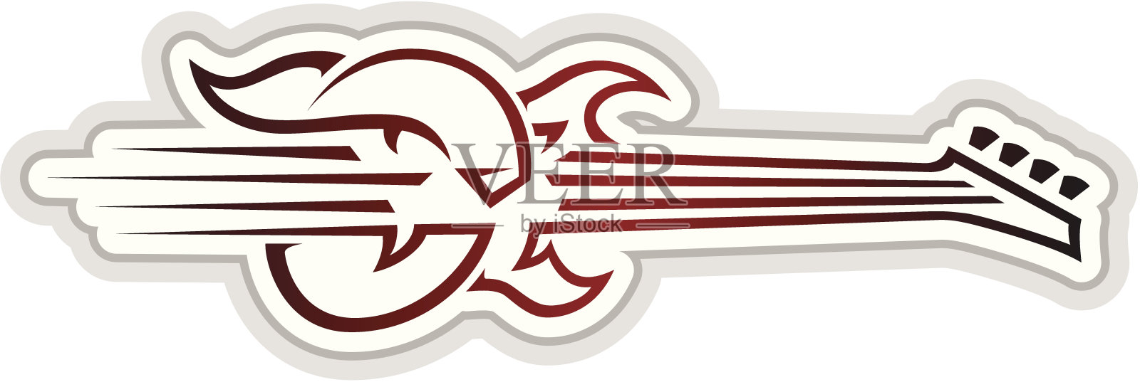 猫的吉他设计元素图片