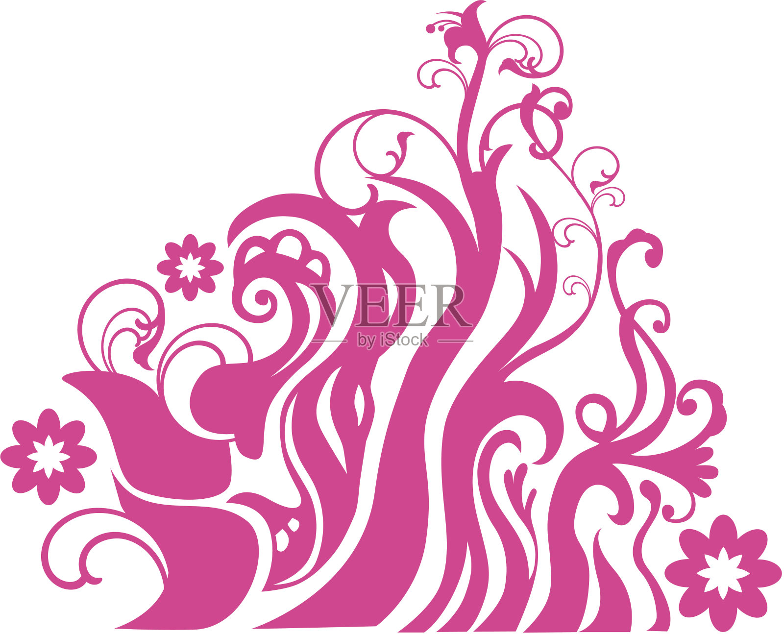 复古漩涡矢量图插画图片素材