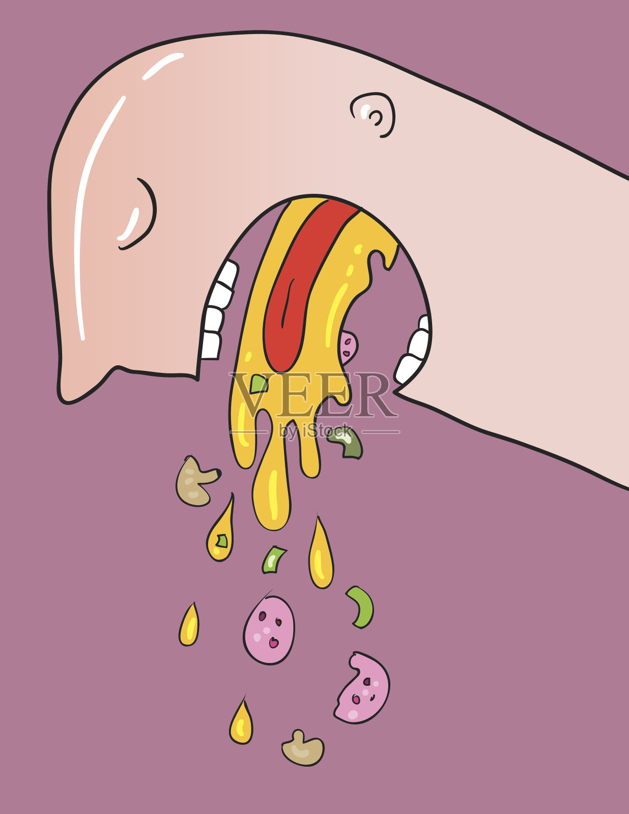 呕吐披萨设计元素图片