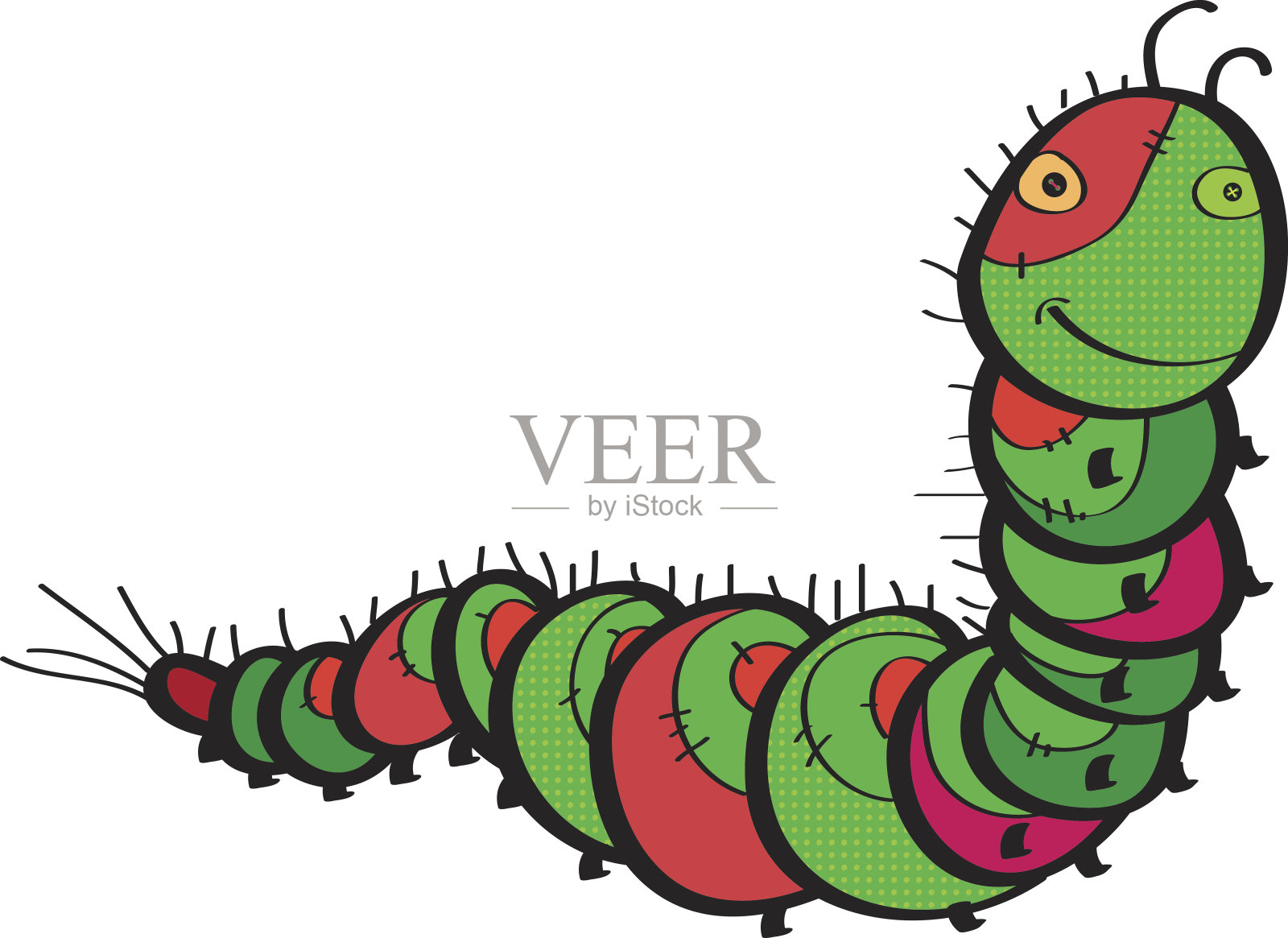 毛毛虫插画图片素材