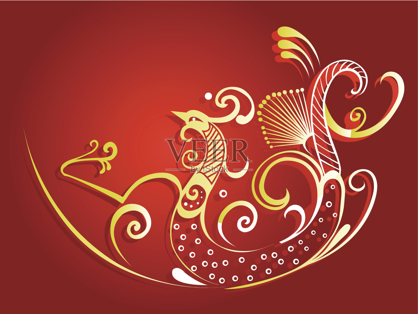 凤凰城插画图片素材