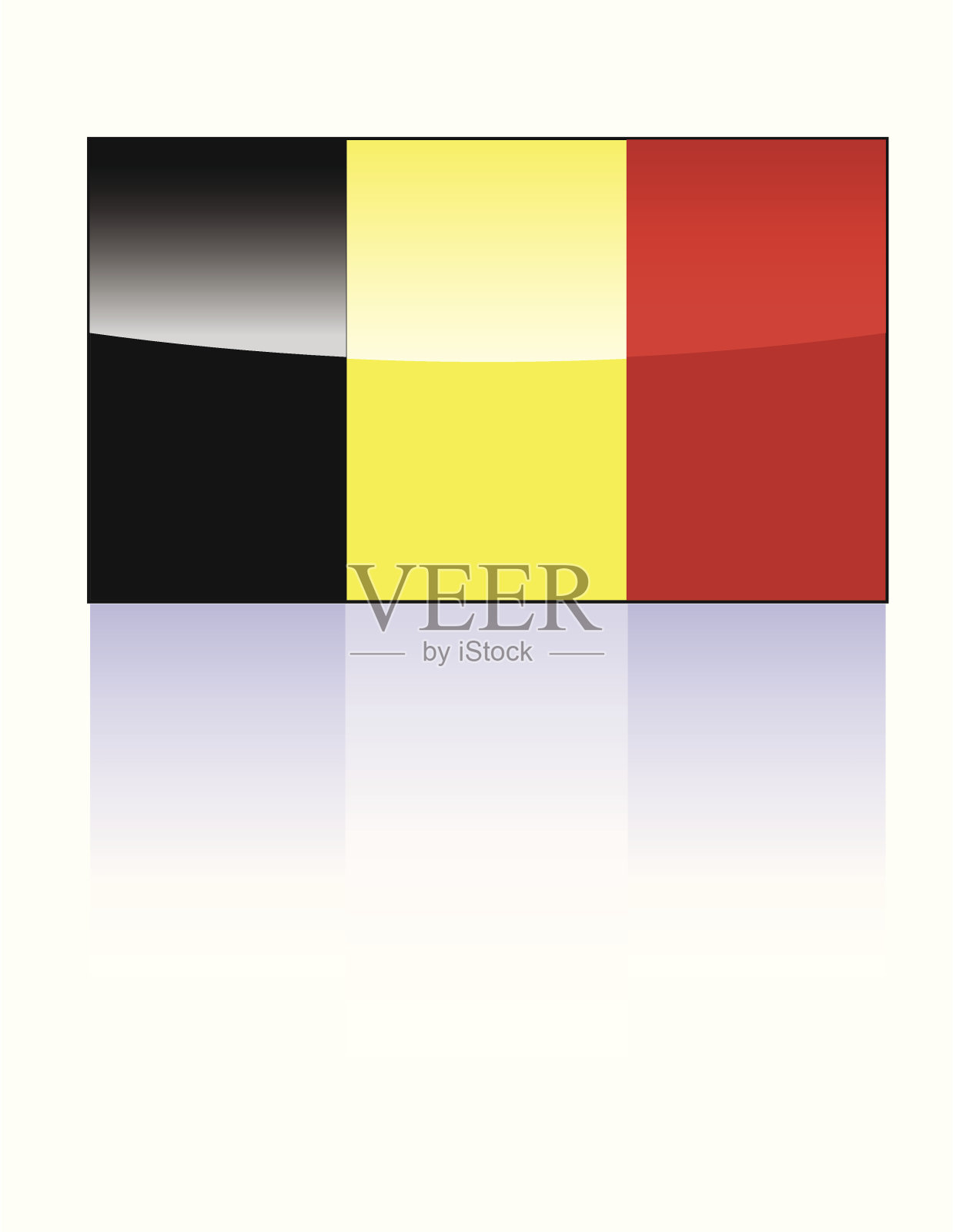 光滑的比利时国旗插画图片素材