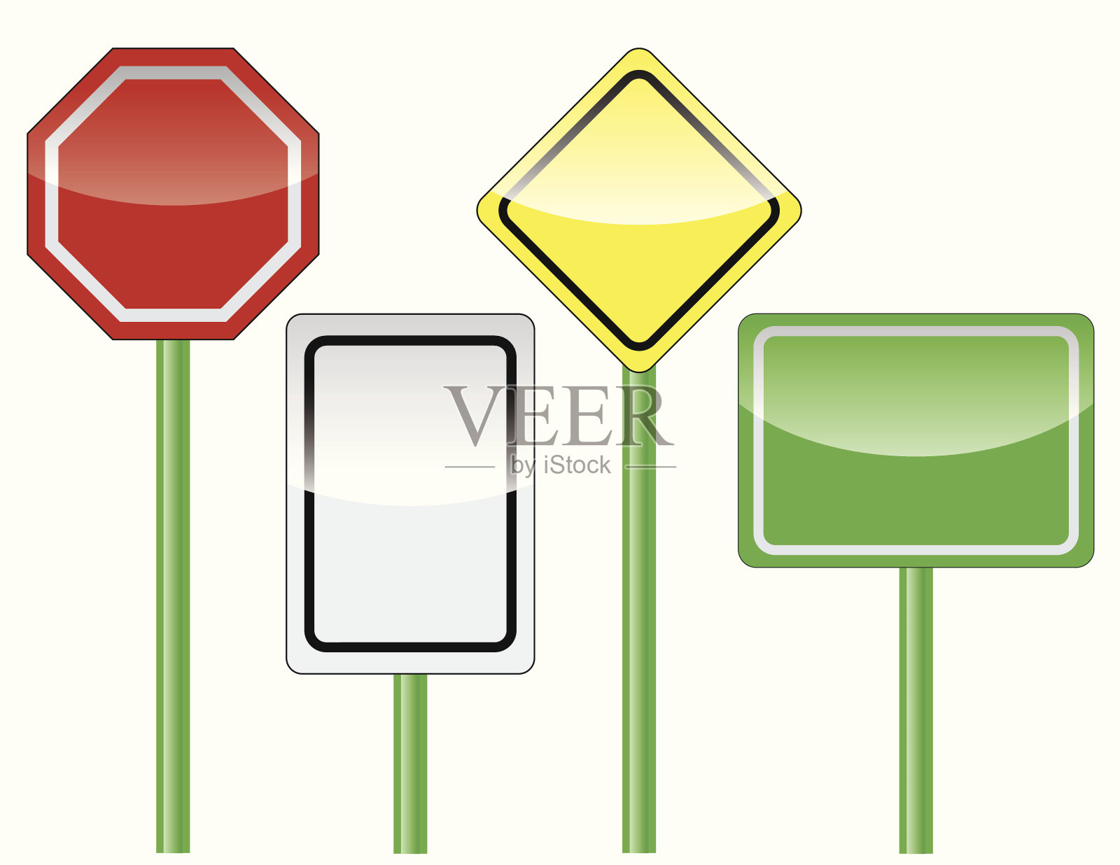 空白光滑的街道标志设计元素图片