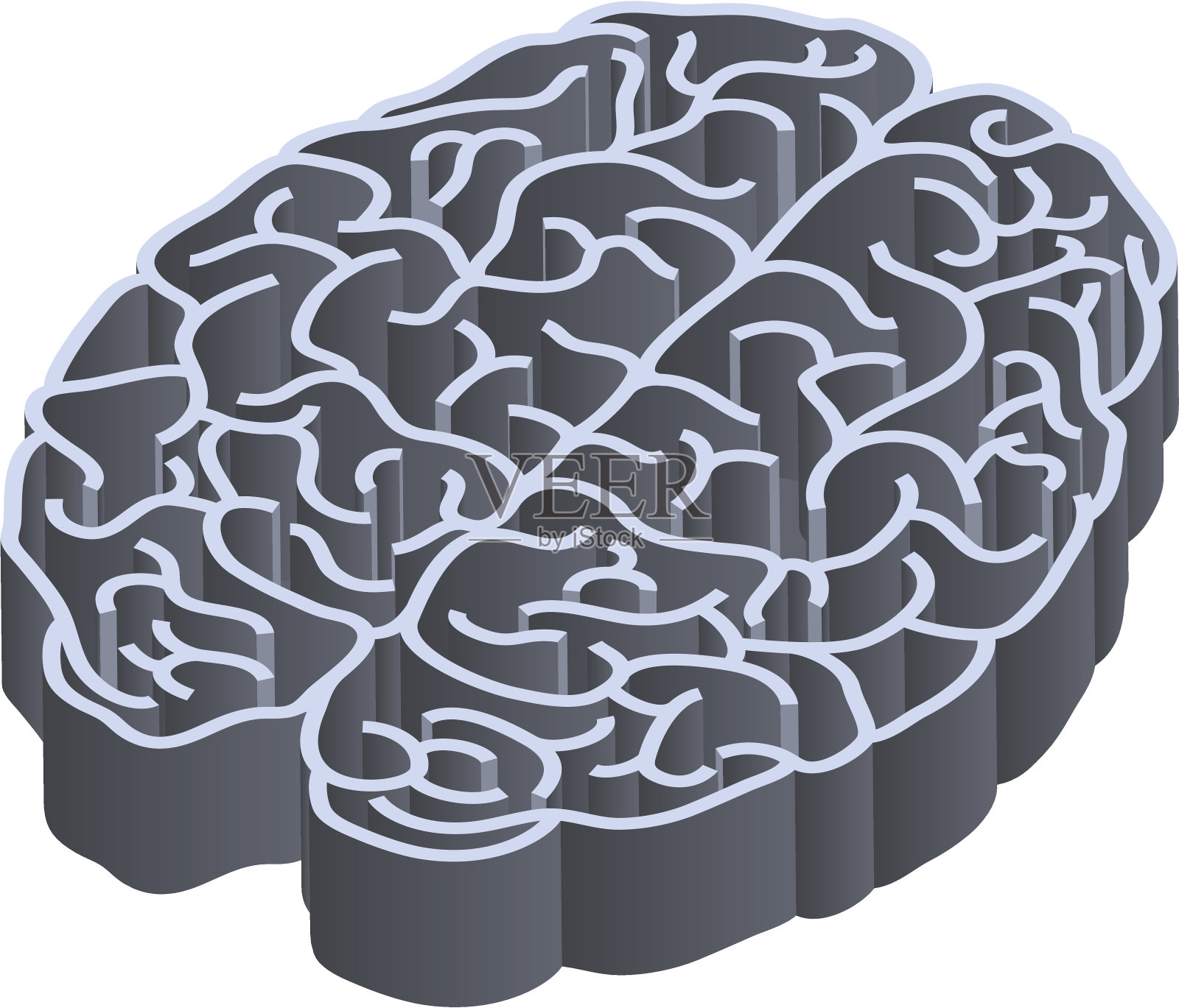 迷宫的大脑设计元素图片