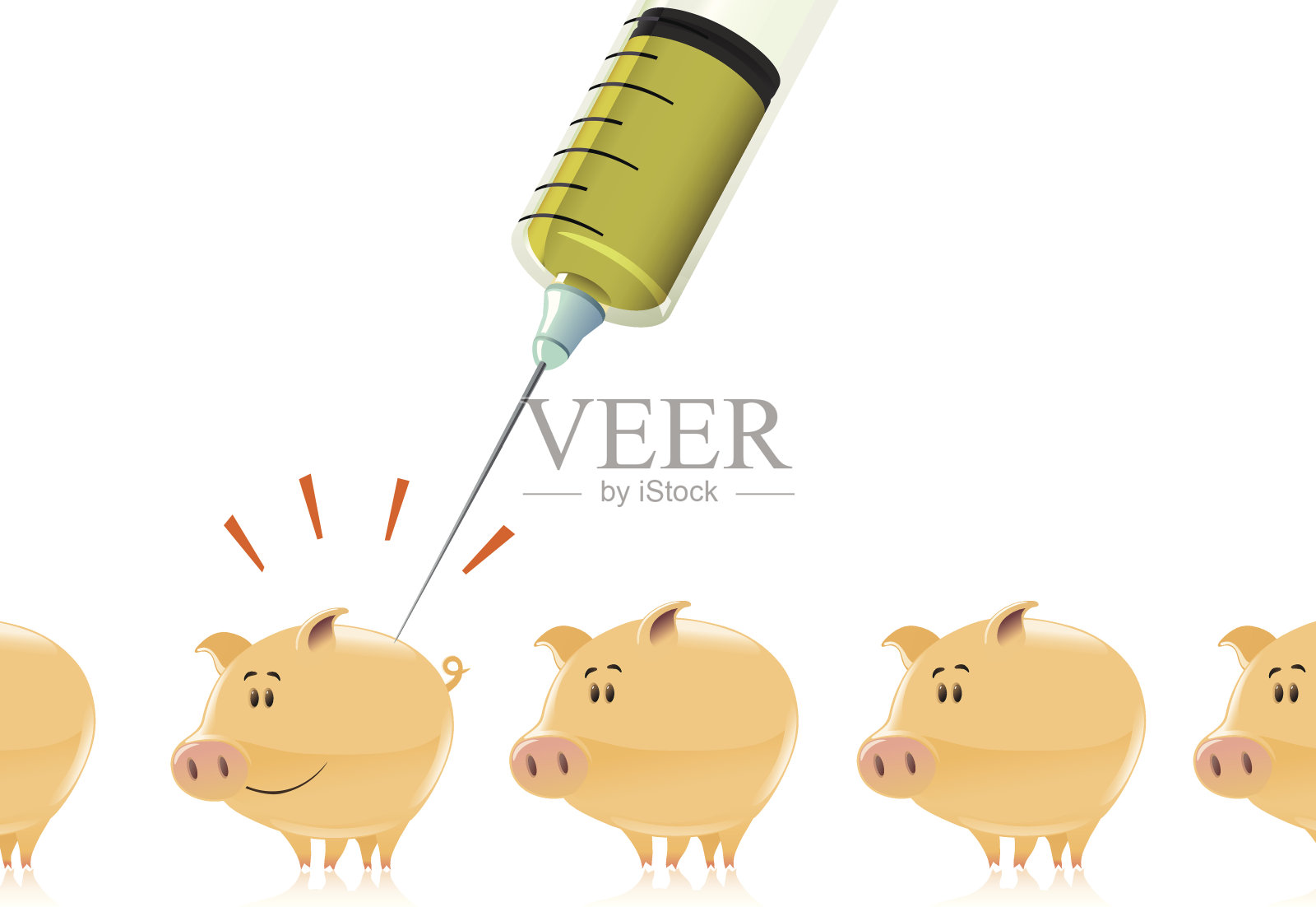 猪接种疫苗设计元素图片