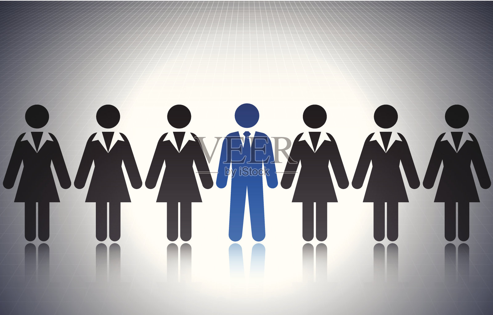 商业女性中的商人概念简笔画插画图片素材