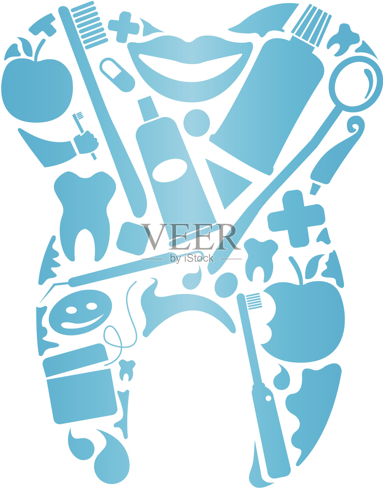 牙齿插画图片素材
