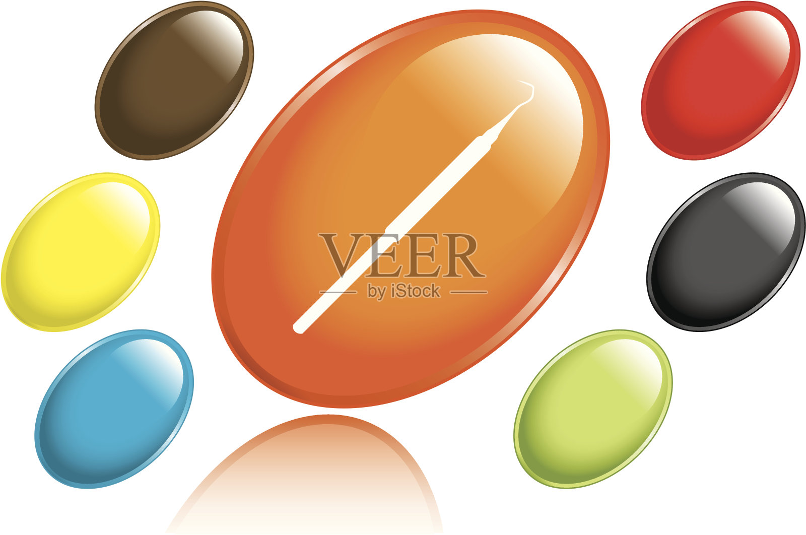 牙科选择图标插画图片素材