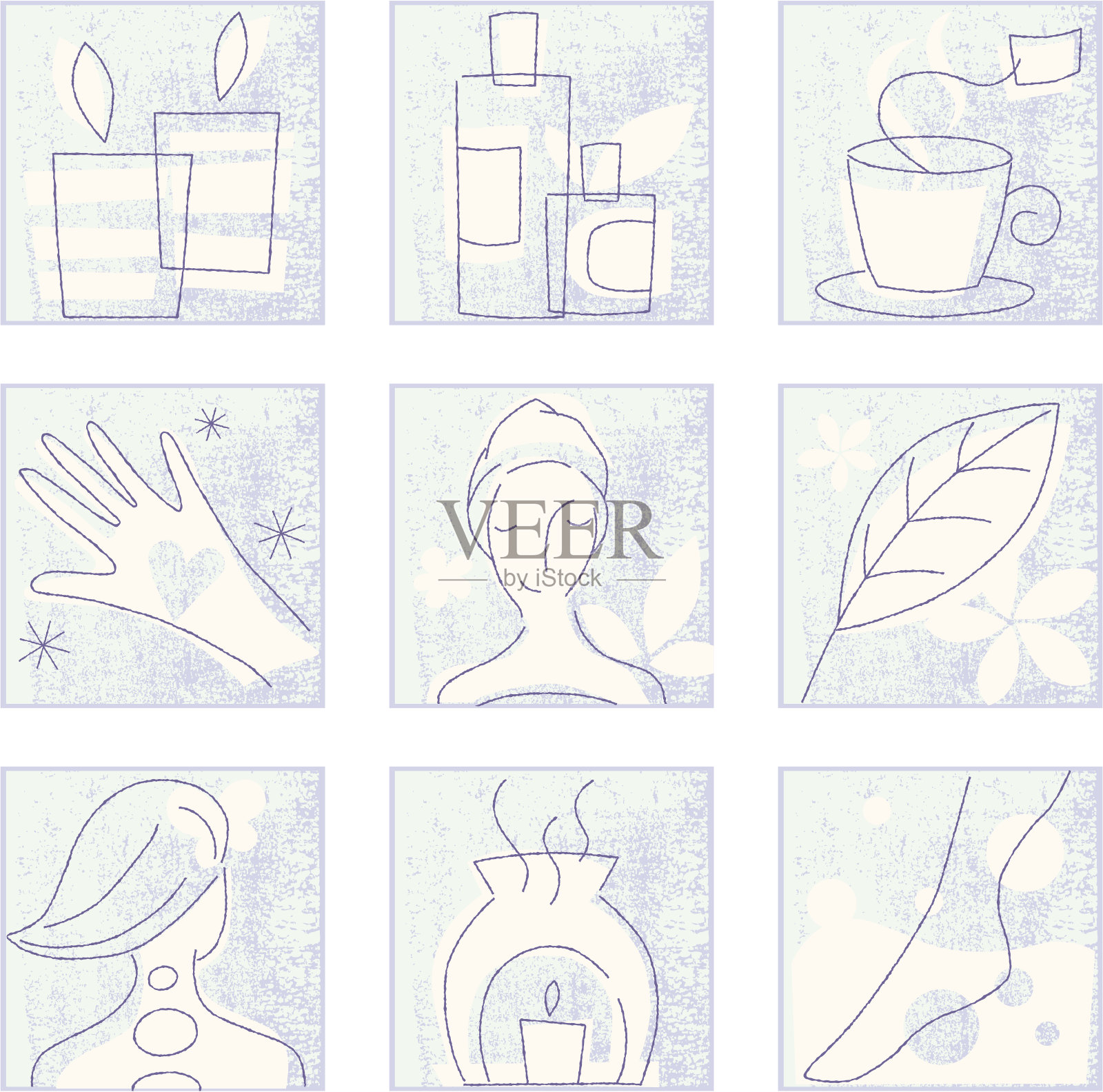 矿泉疗法插画图片素材