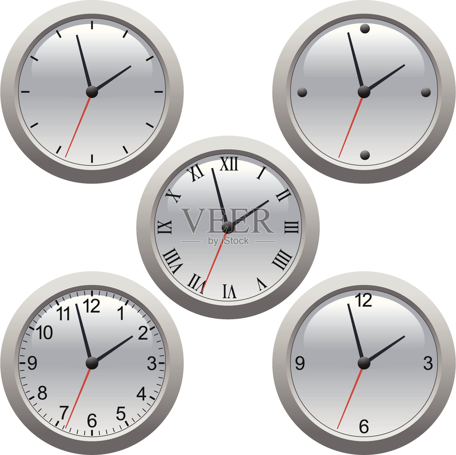 光滑的时钟插画图片素材