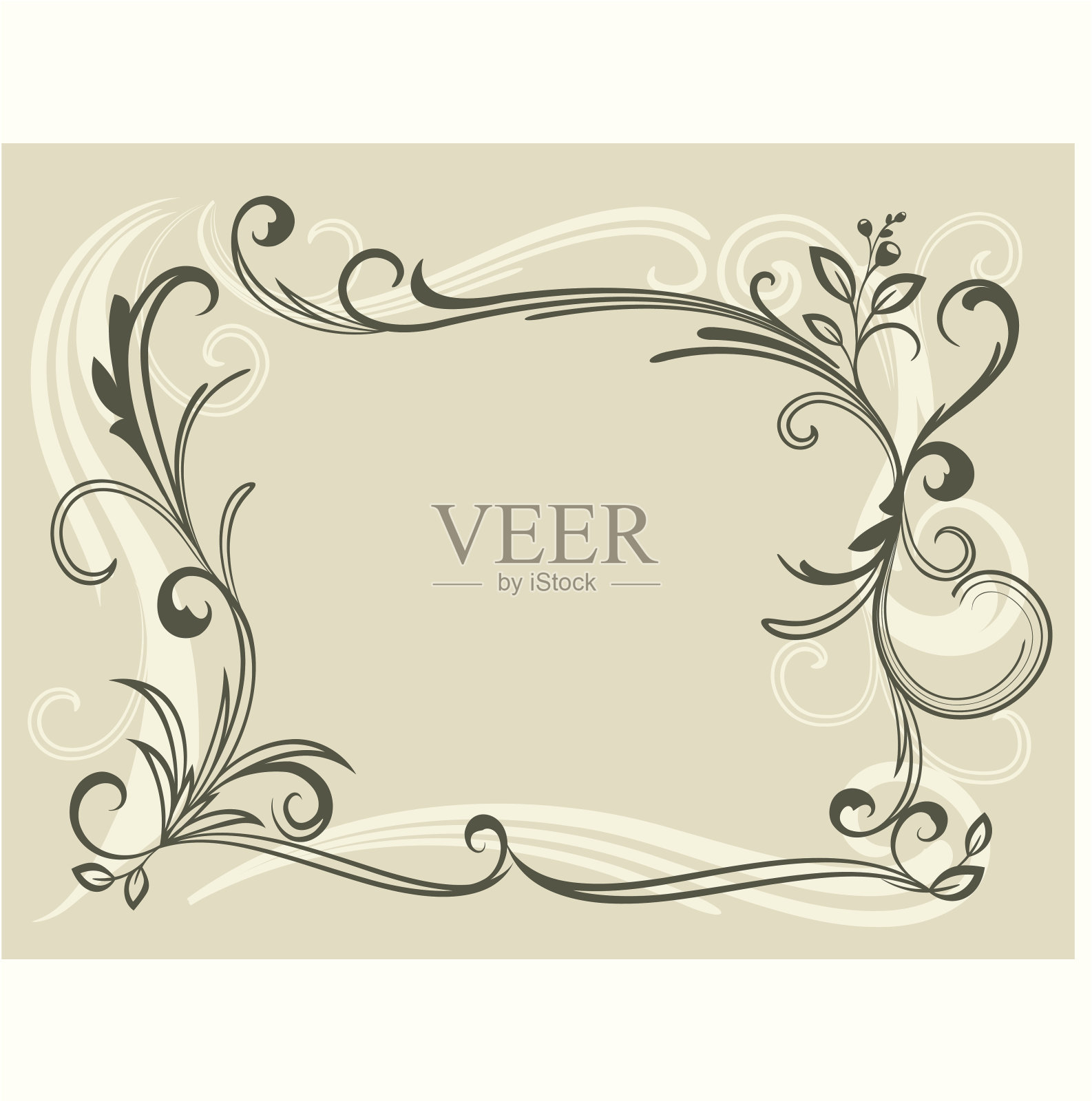 装饰植物框架插画图片素材