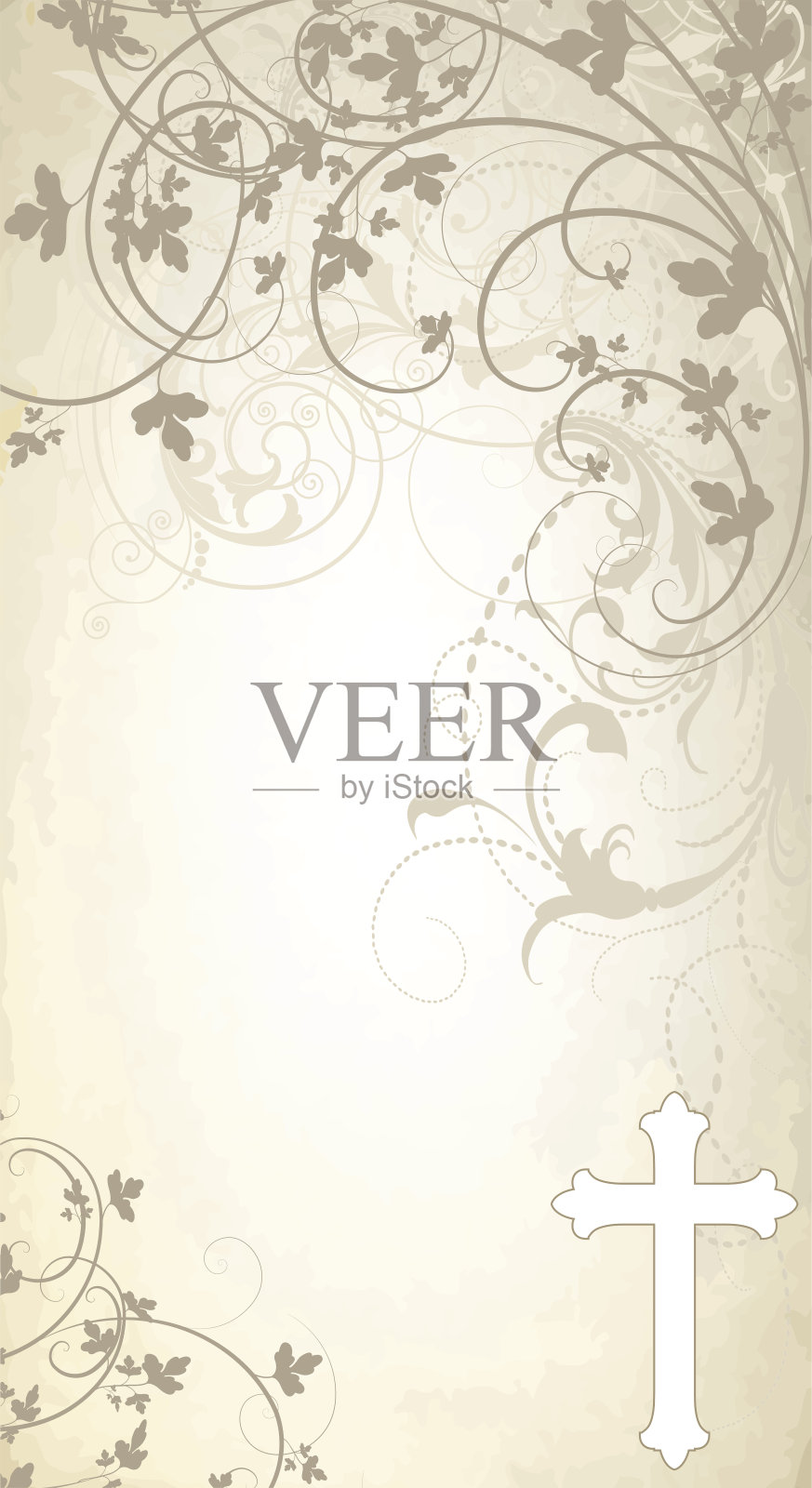 朦胧卷轴和十字卷轴的背景插画图片素材