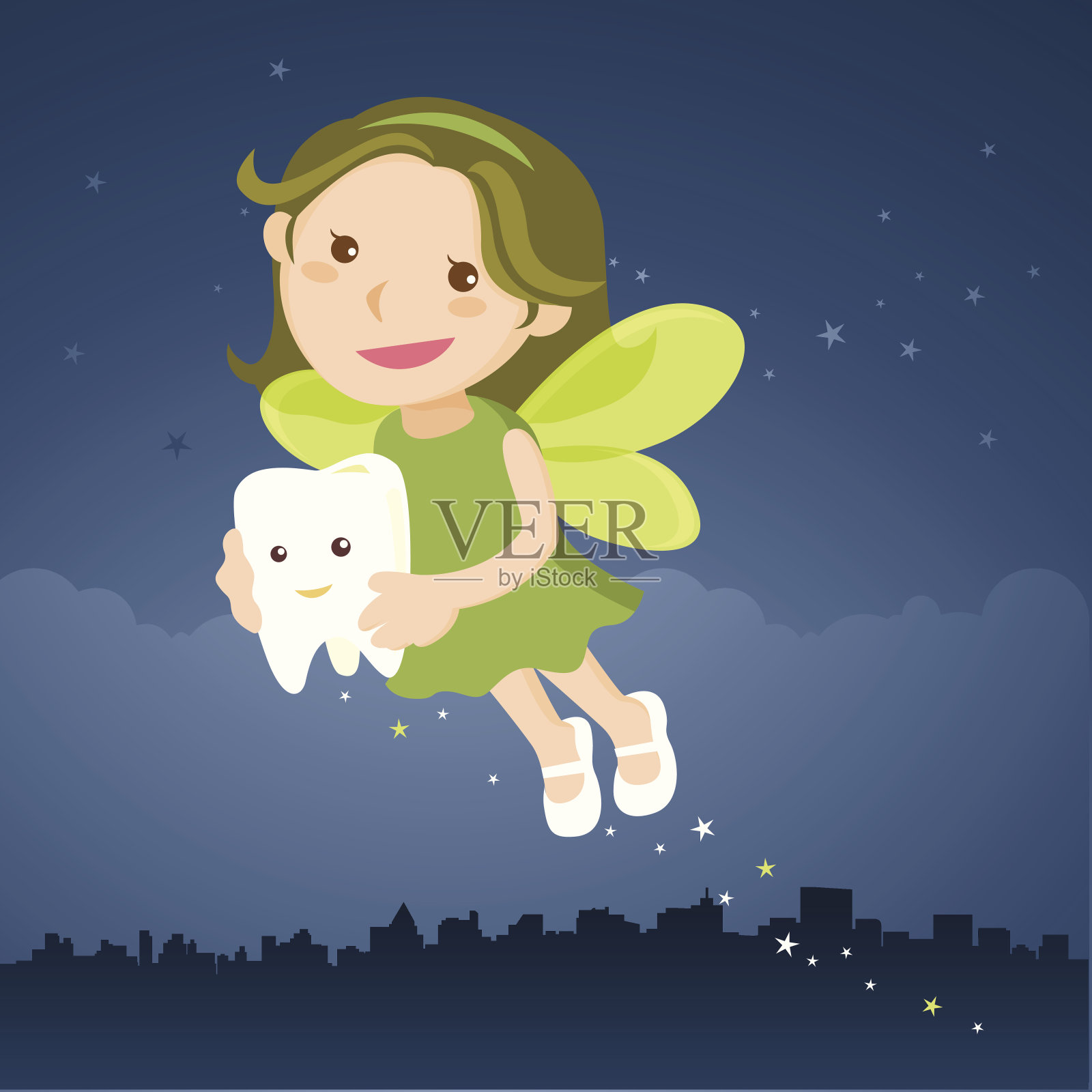 牙仙子插画图片素材
