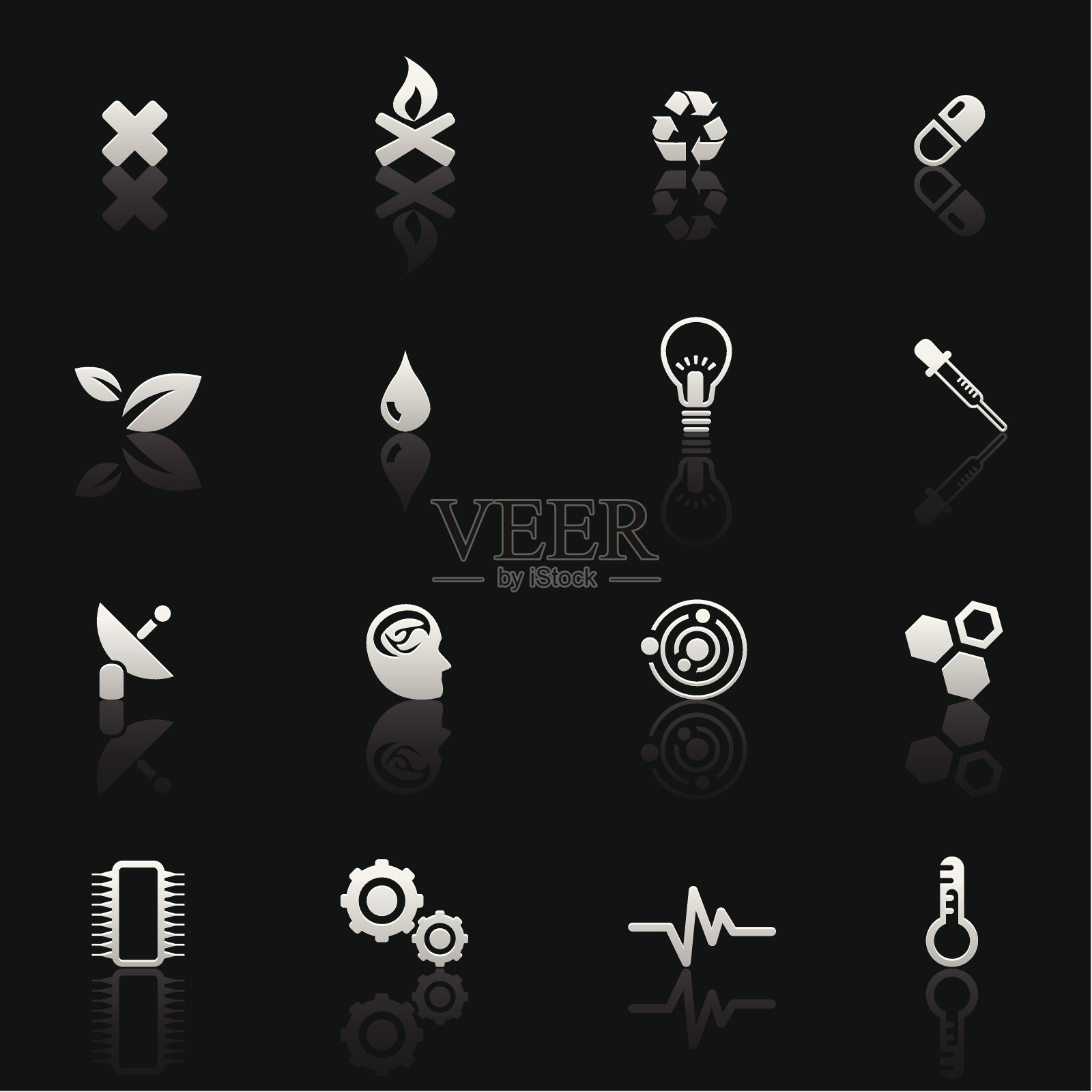 科学图标设置图标素材