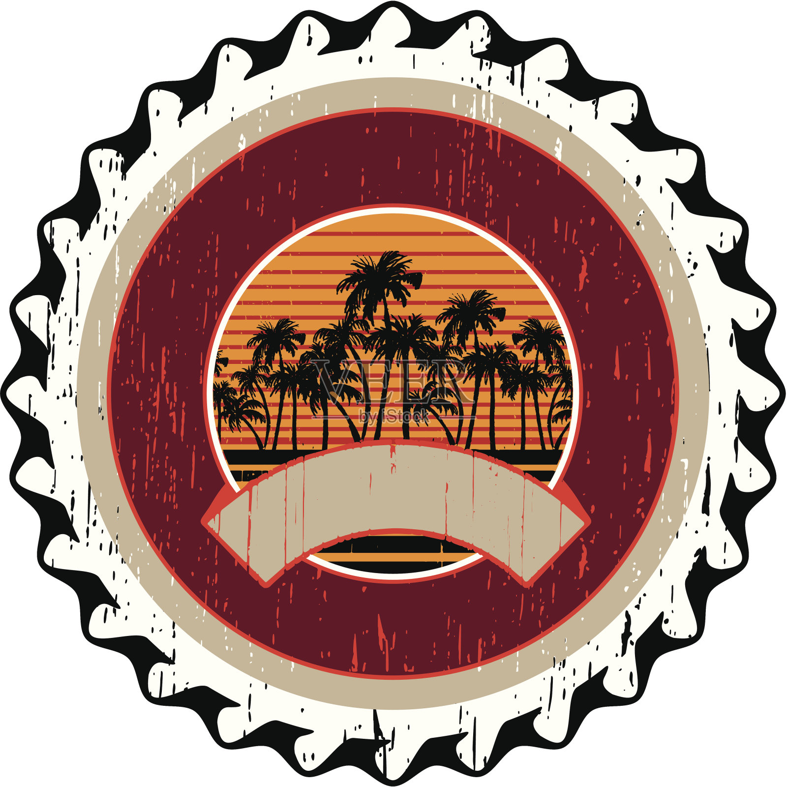 冲浪啤酒插画图片素材