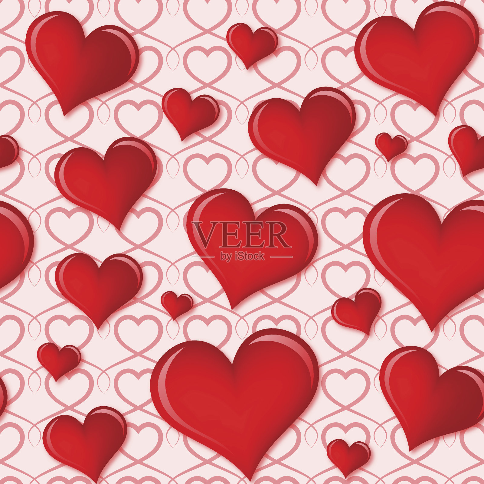 无缝爱背景插画图片素材