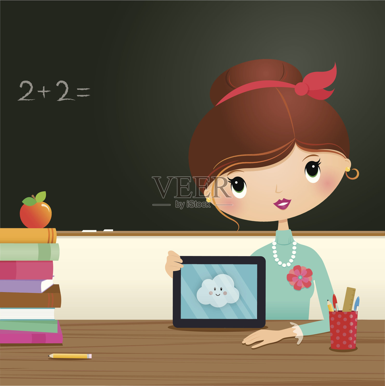 现代教师插画图片素材