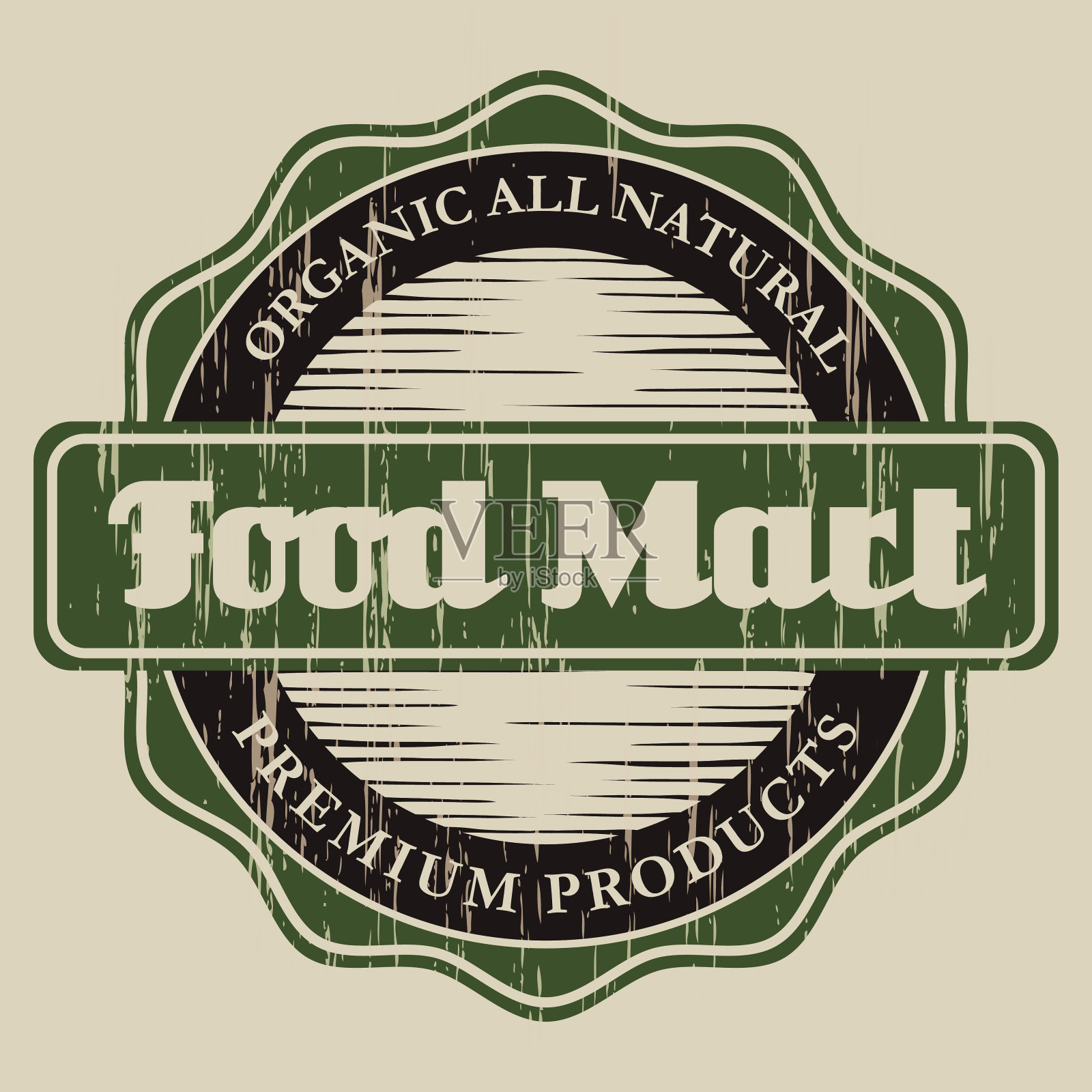 复古食品超市标签插画图片素材