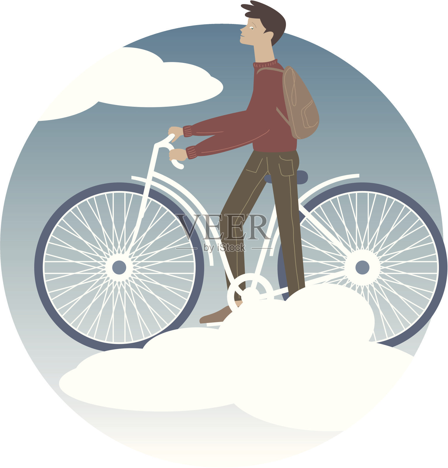 摩天观景轮自行车设计元素图片