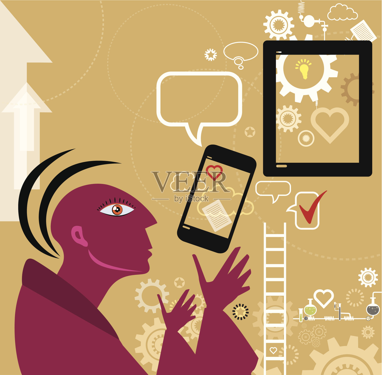 具有流动性的社会社区插画图片素材