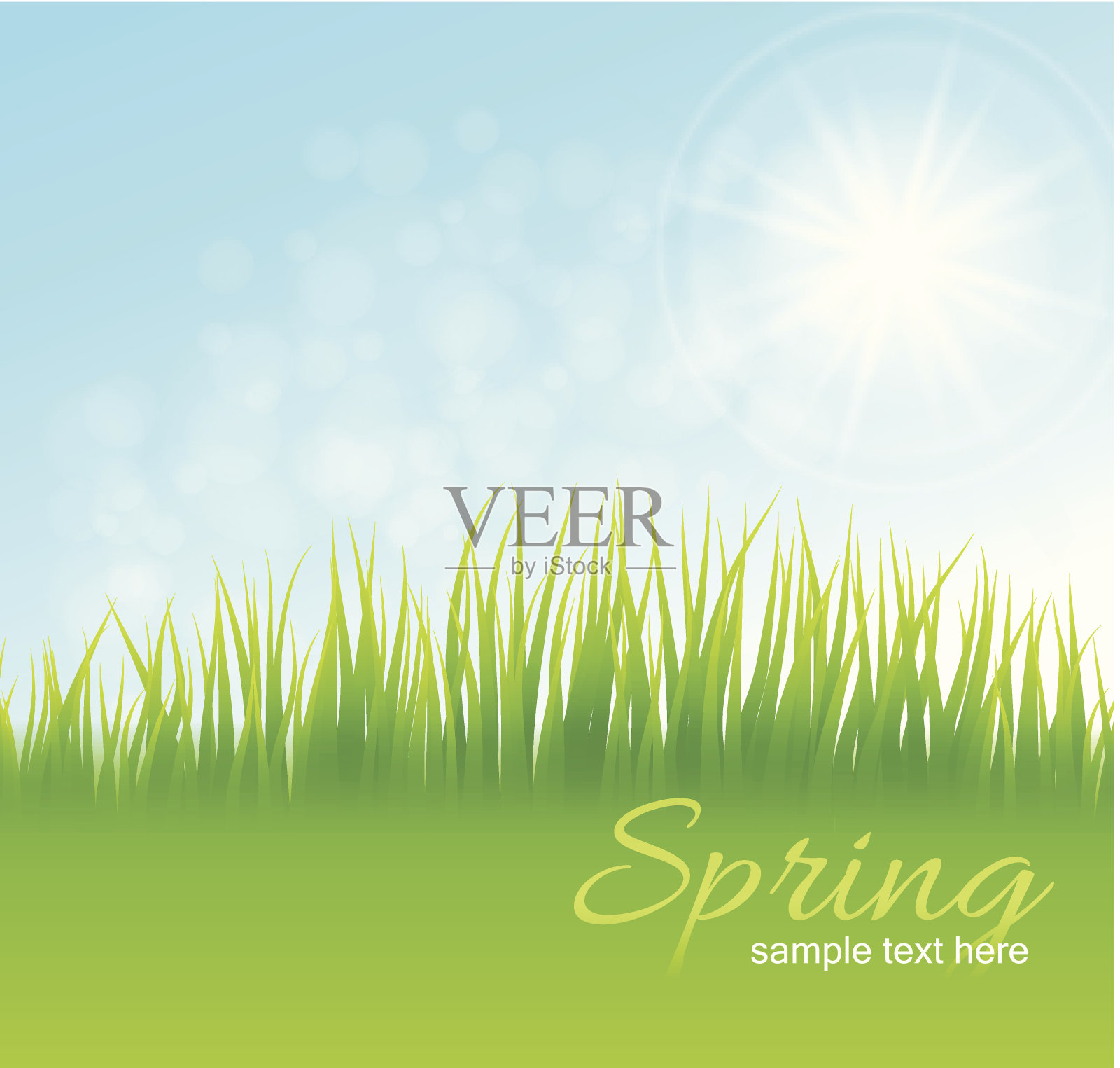 春天的背景插画图片素材