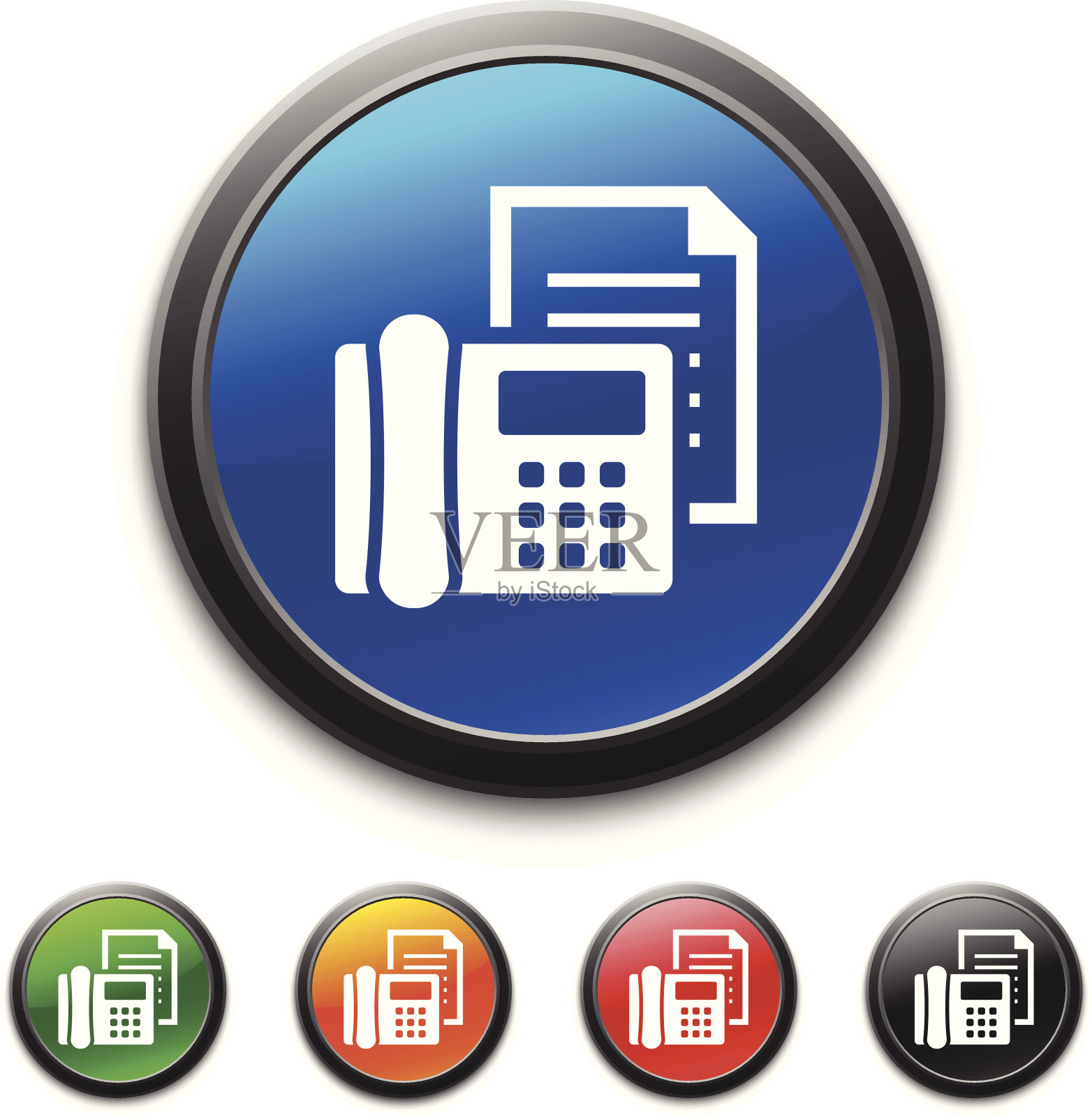 闪光系列传真机插画图片素材