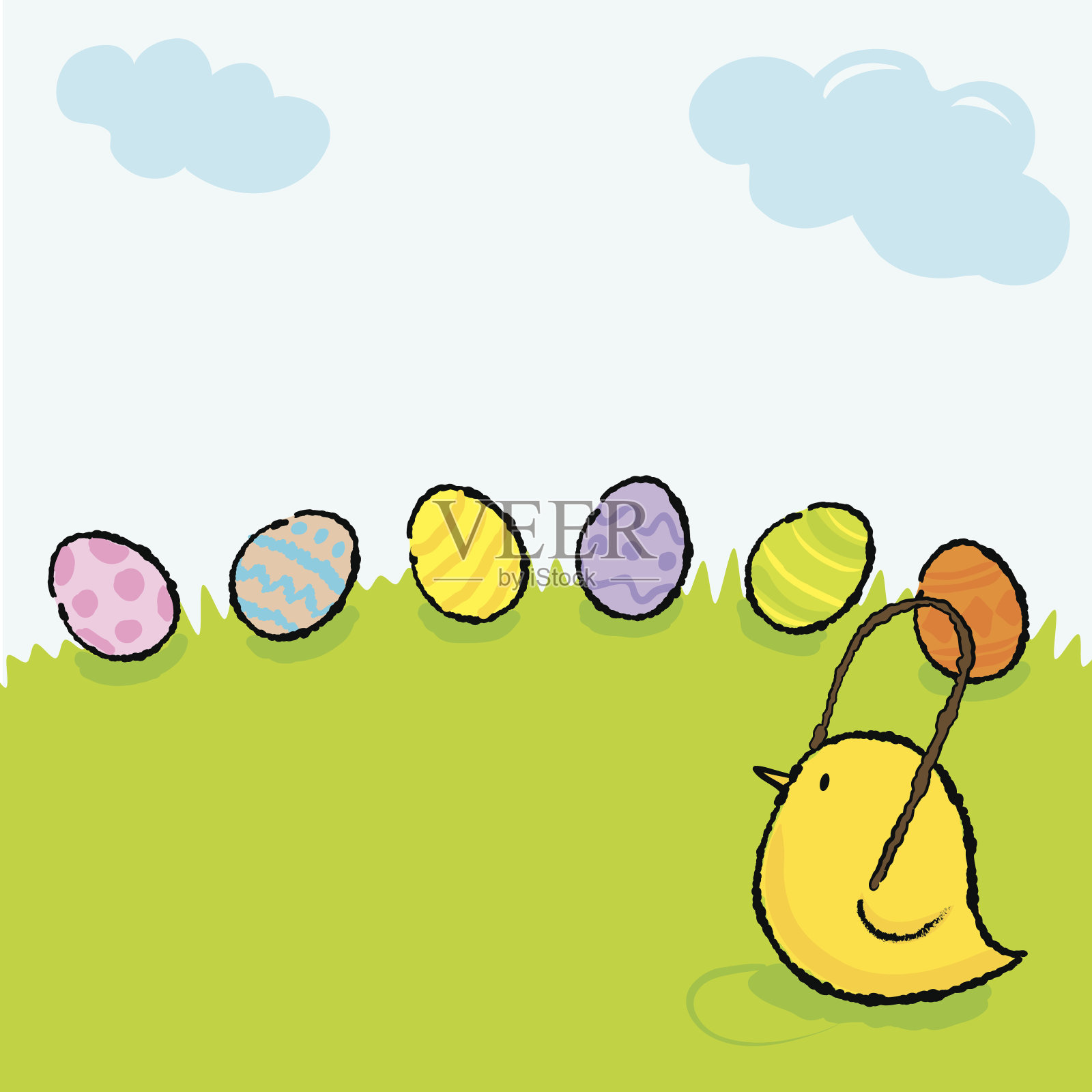 小鸡插画图片素材