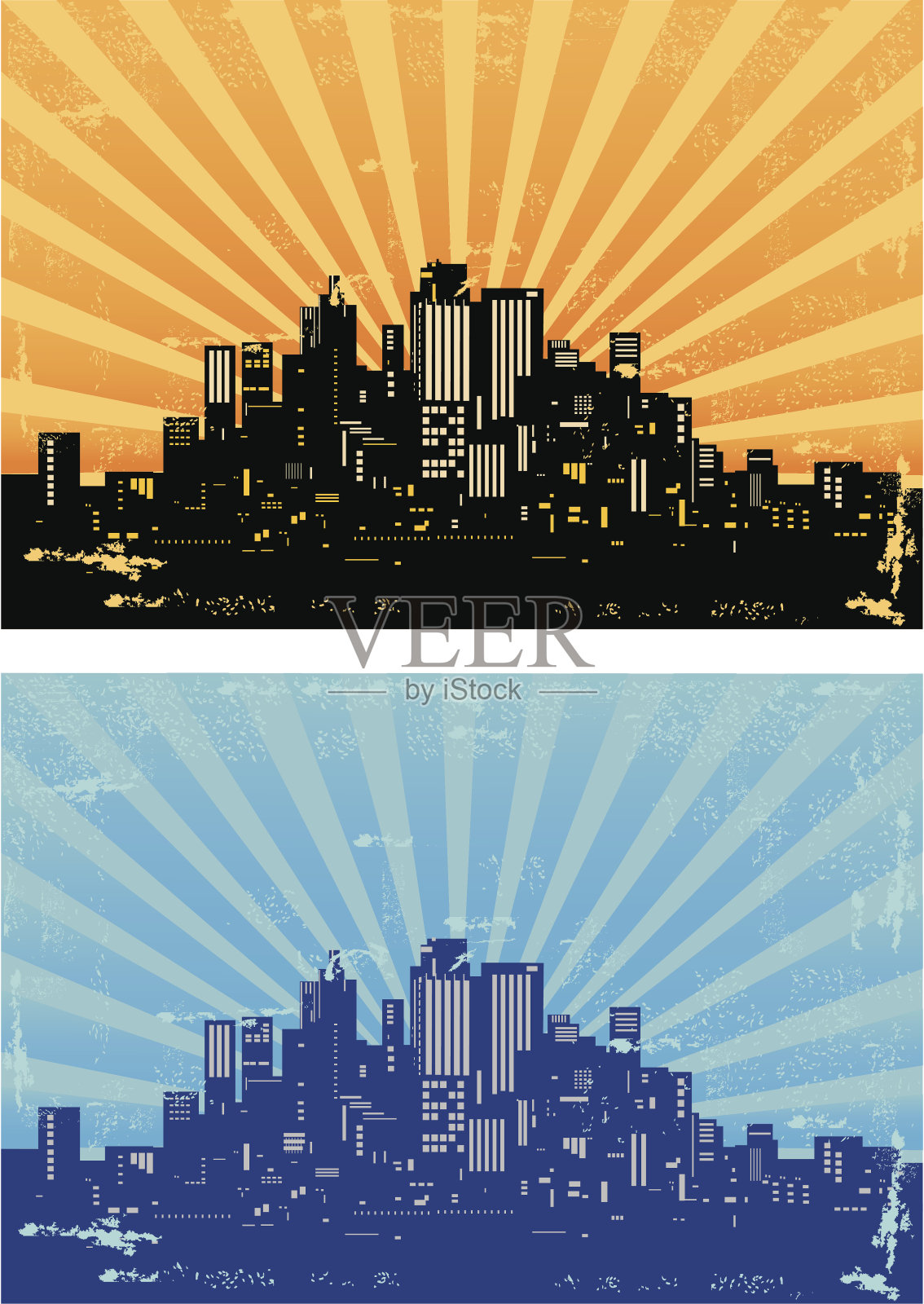 格隆格城市景观插画图片素材