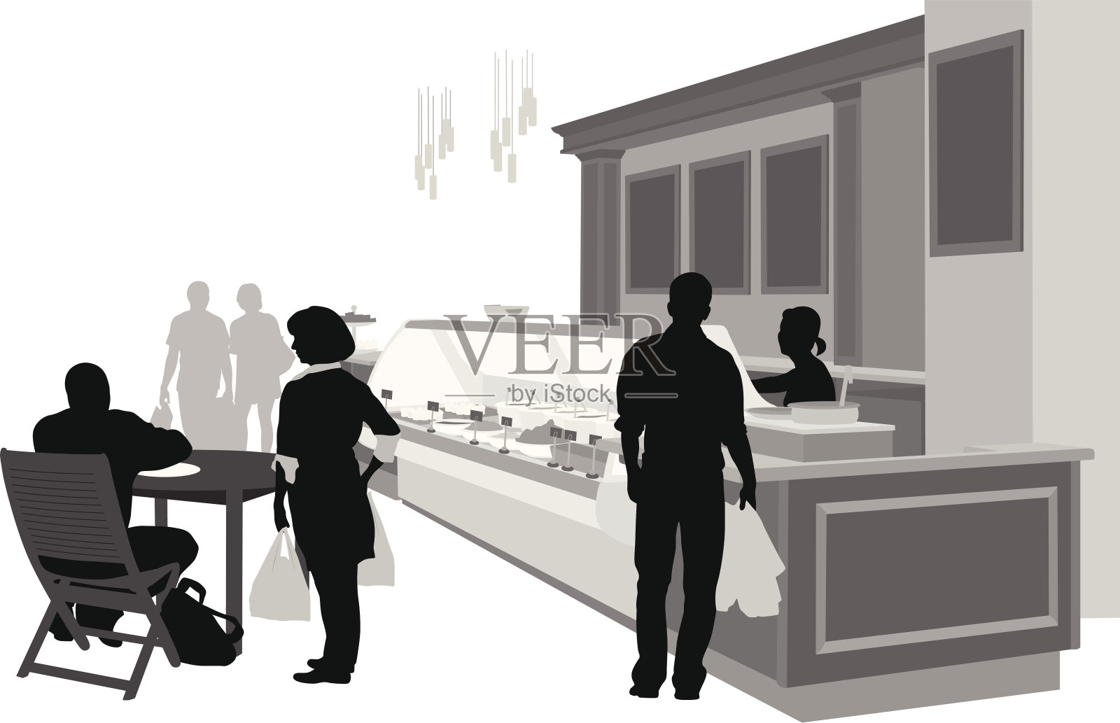 糕点比斯特罗插画图片素材