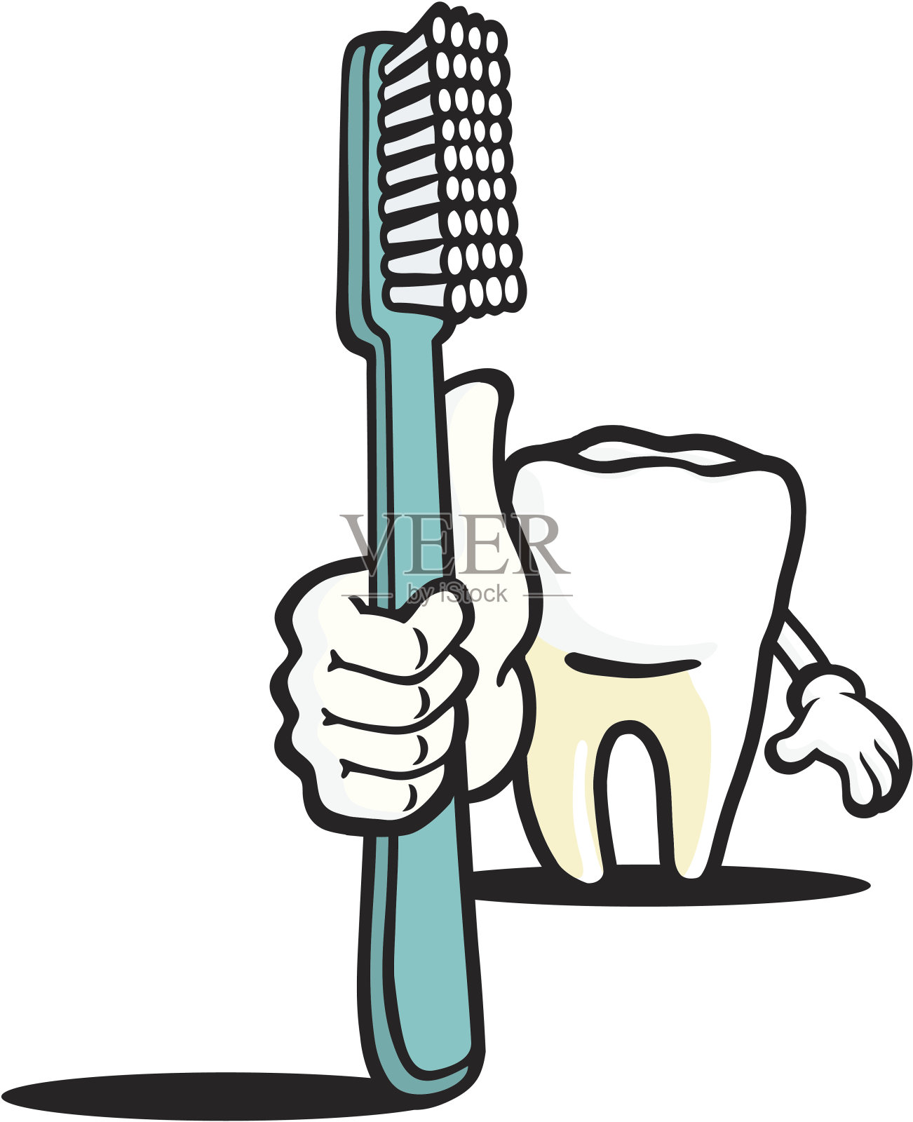 牙的家伙插画图片素材