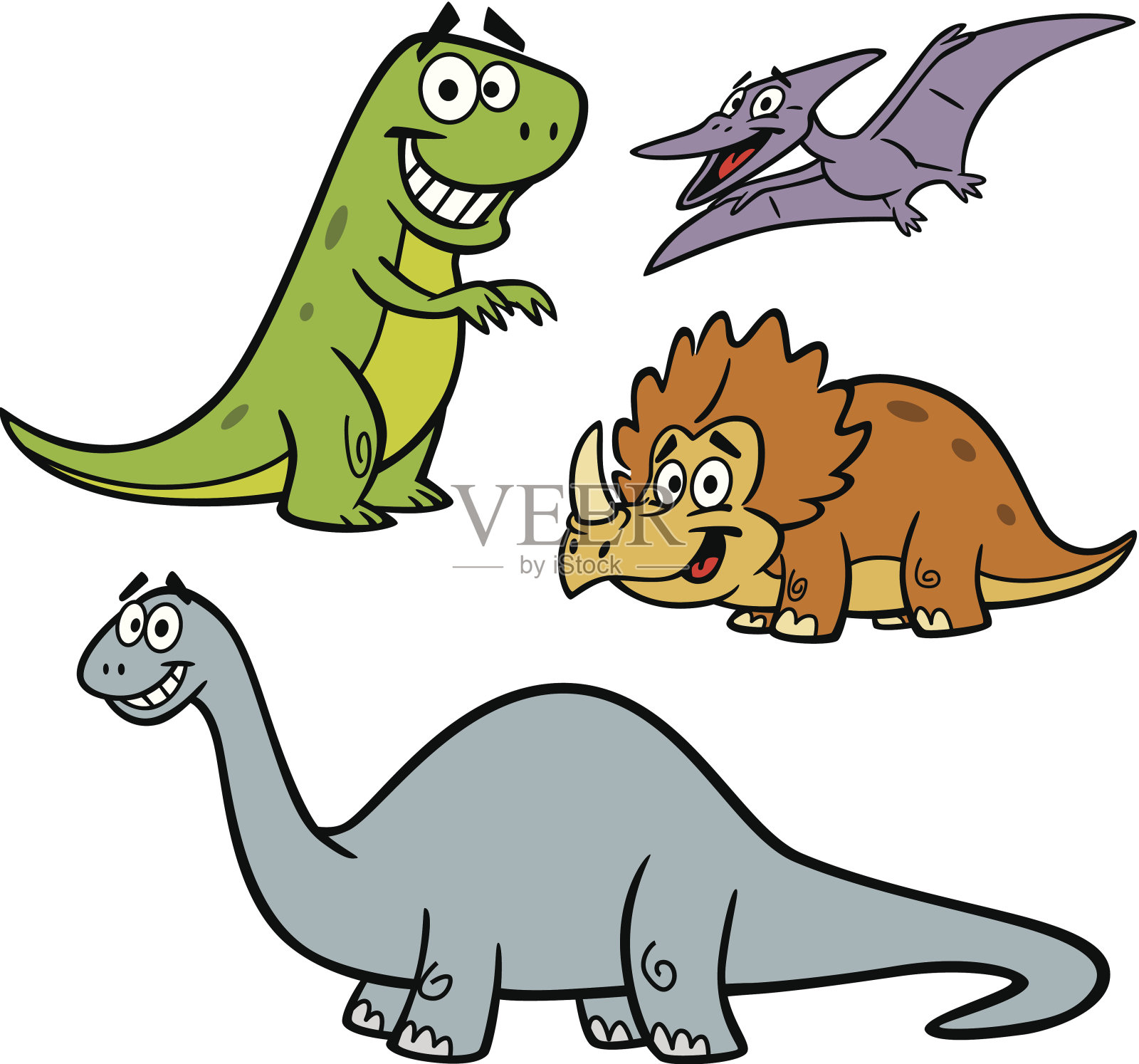 卡通恐龙插画图片素材