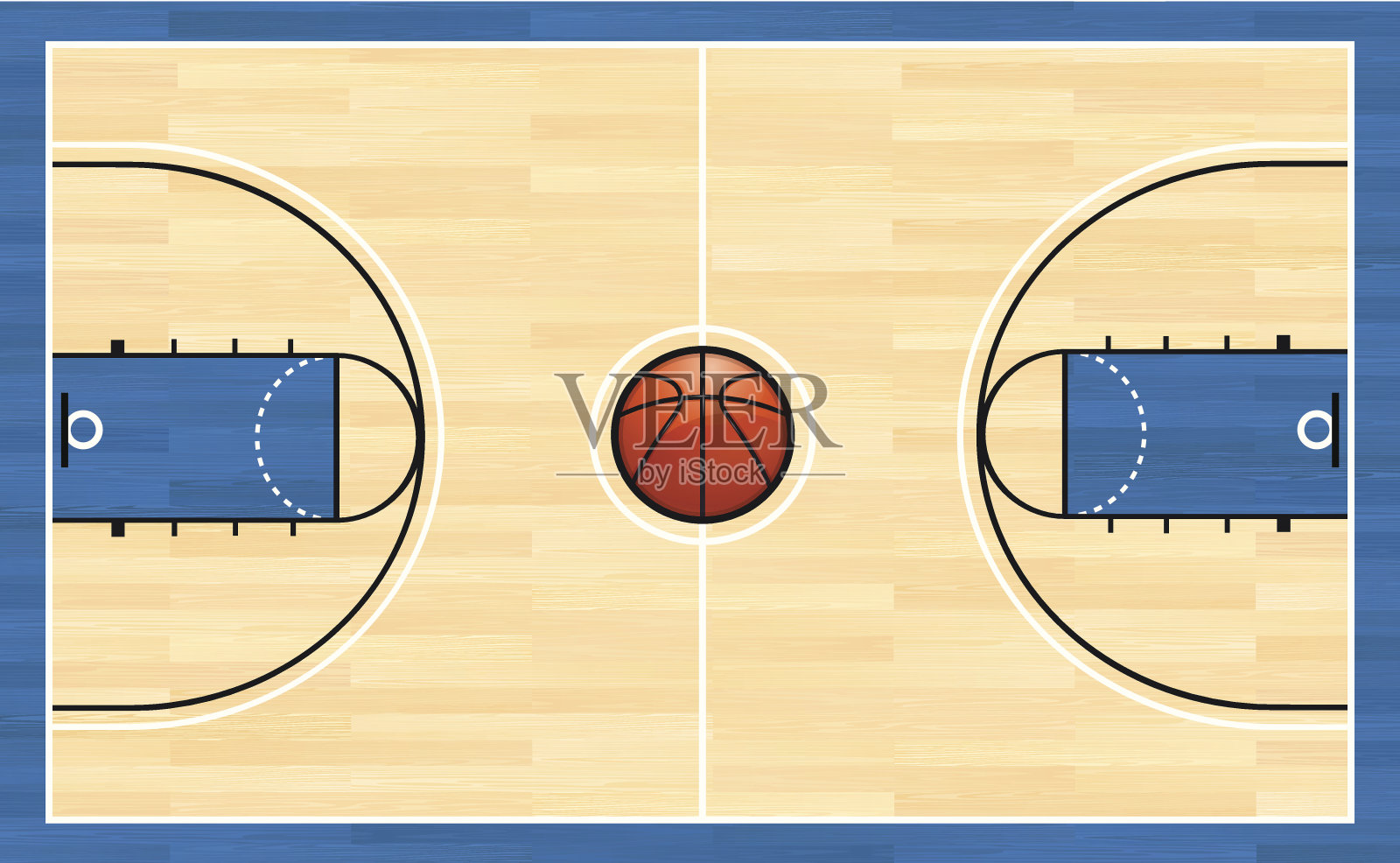 篮球场插画图片素材