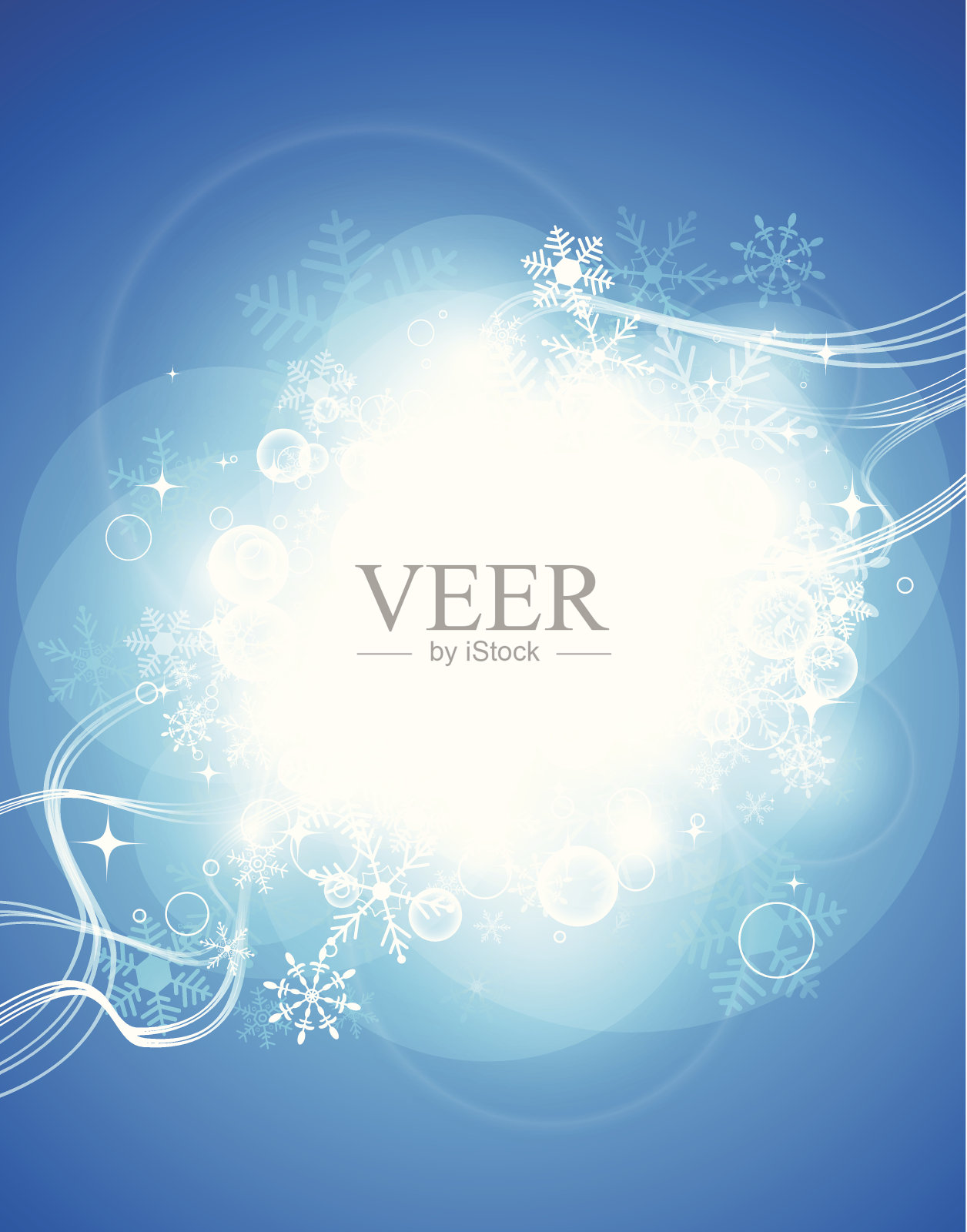 蓝色的圣诞背景插画图片素材