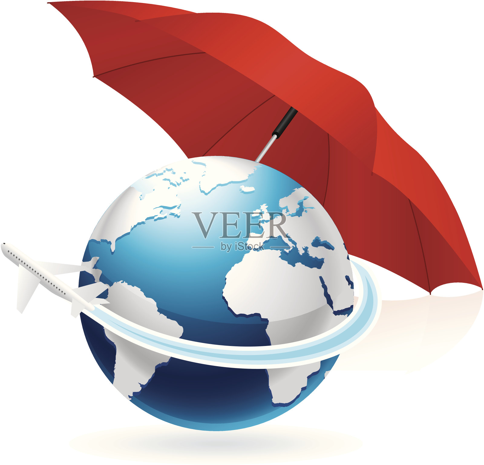 全球旅游保险插画图片素材